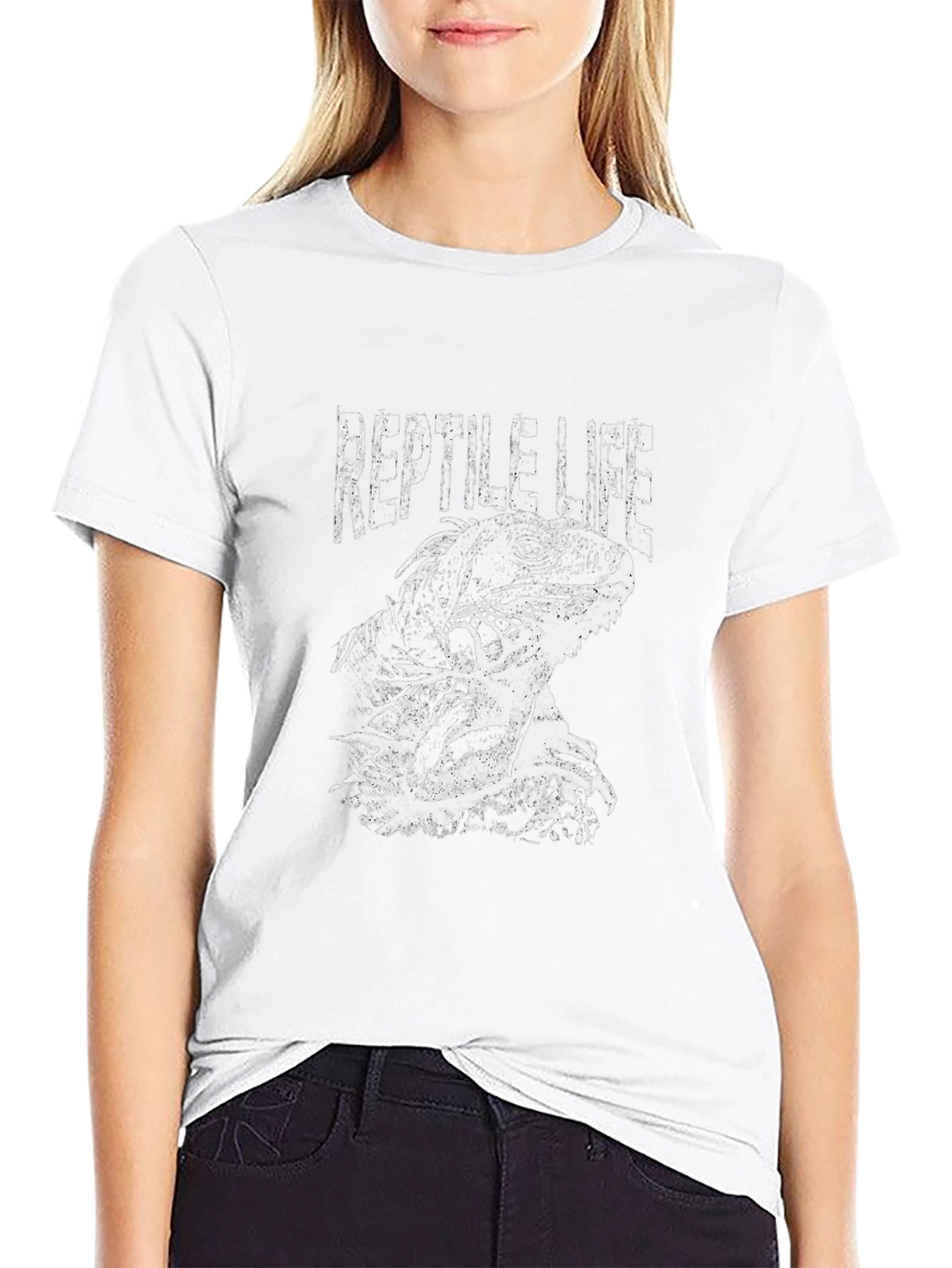 Reptile Life Graphic Tee - Black