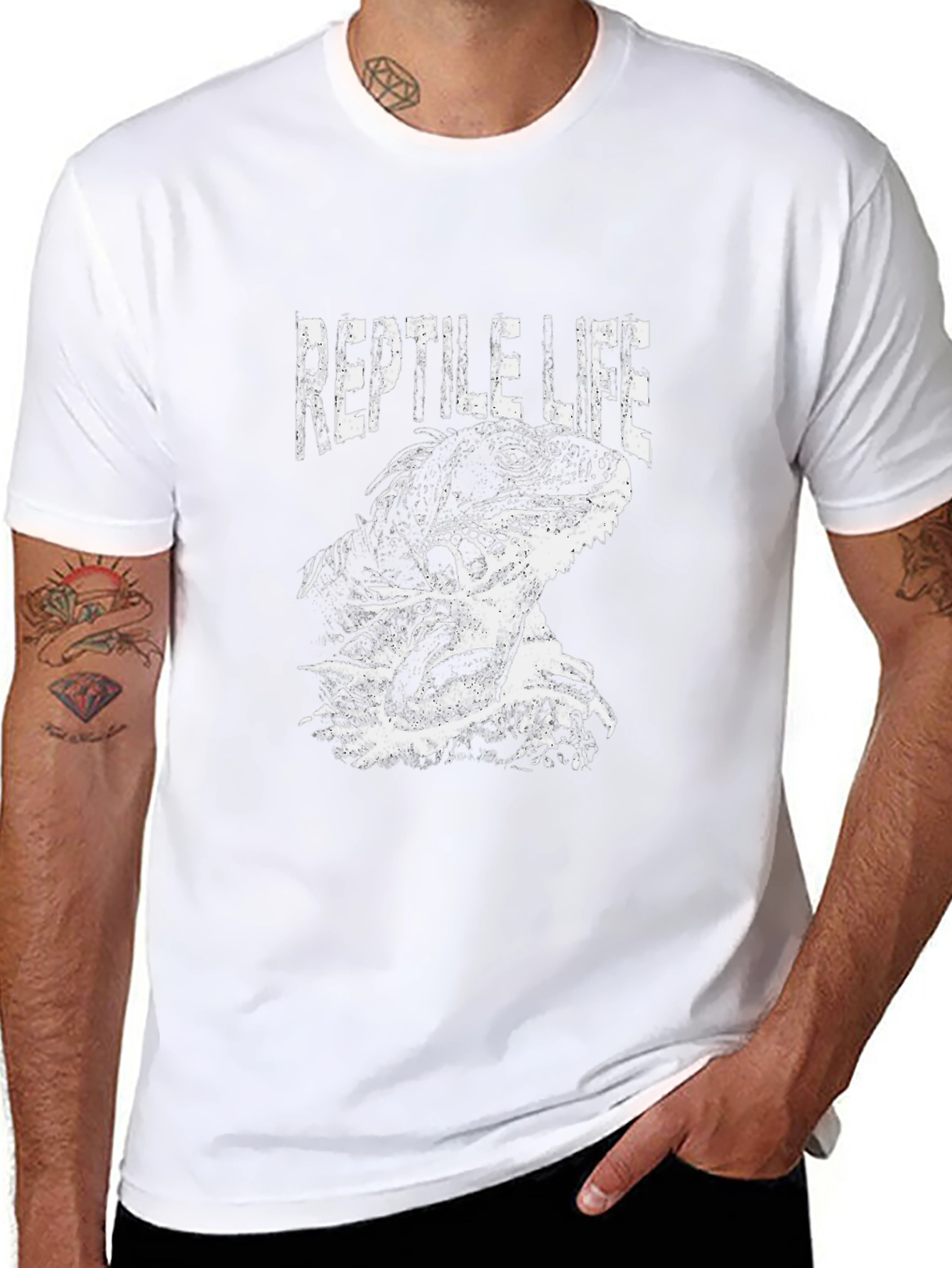 Reptile Life Graphic Tee - Black