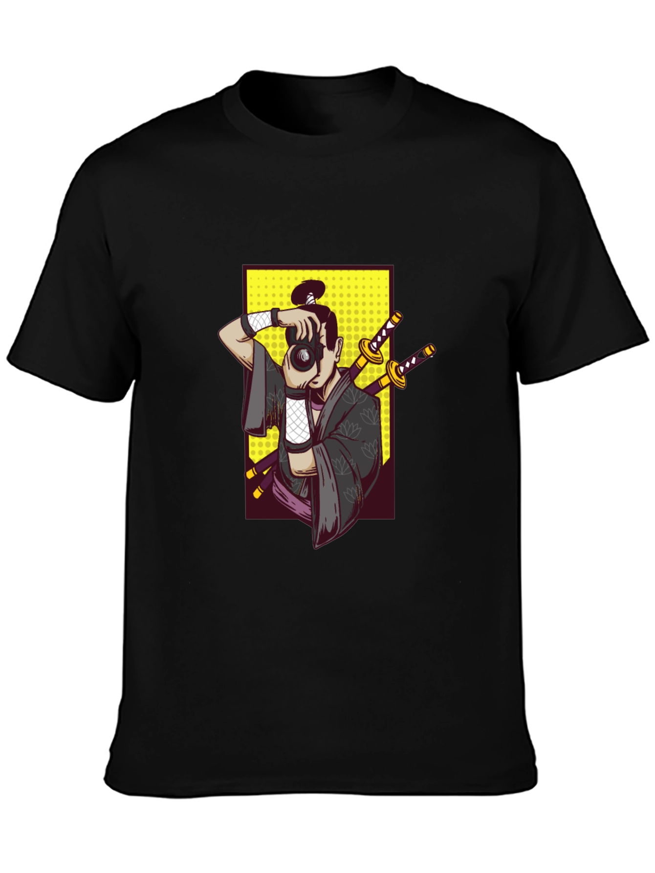 Samurai Photographer Graphic Tee - Unique Design