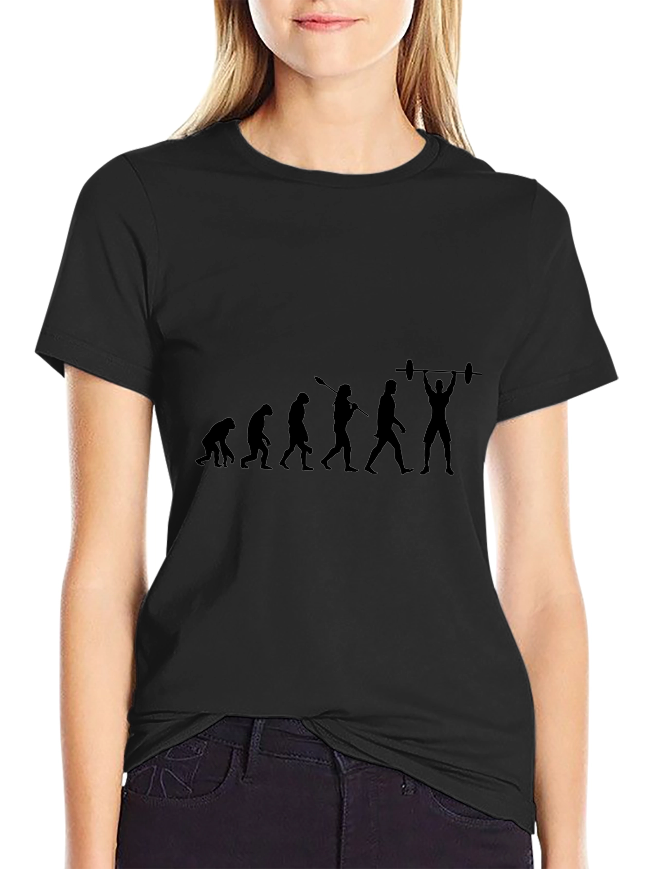 Evolution of Weightlifting Black T-Shirt