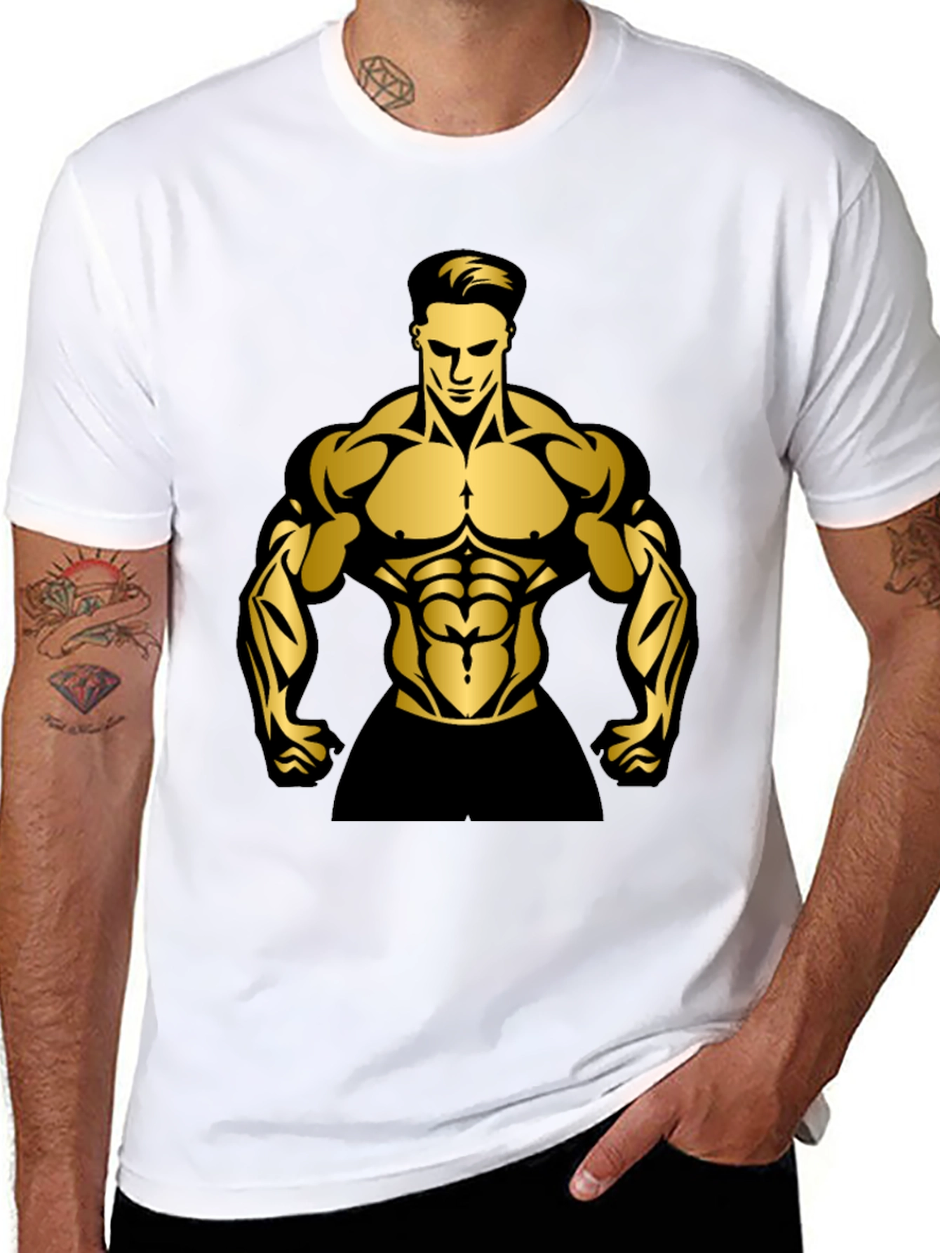 Muscle Man Graphic T-Shirt | Gym Wear