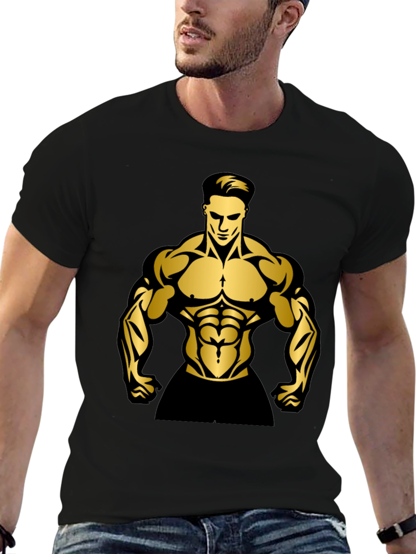 Muscle Man Graphic T-Shirt | Gym Wear