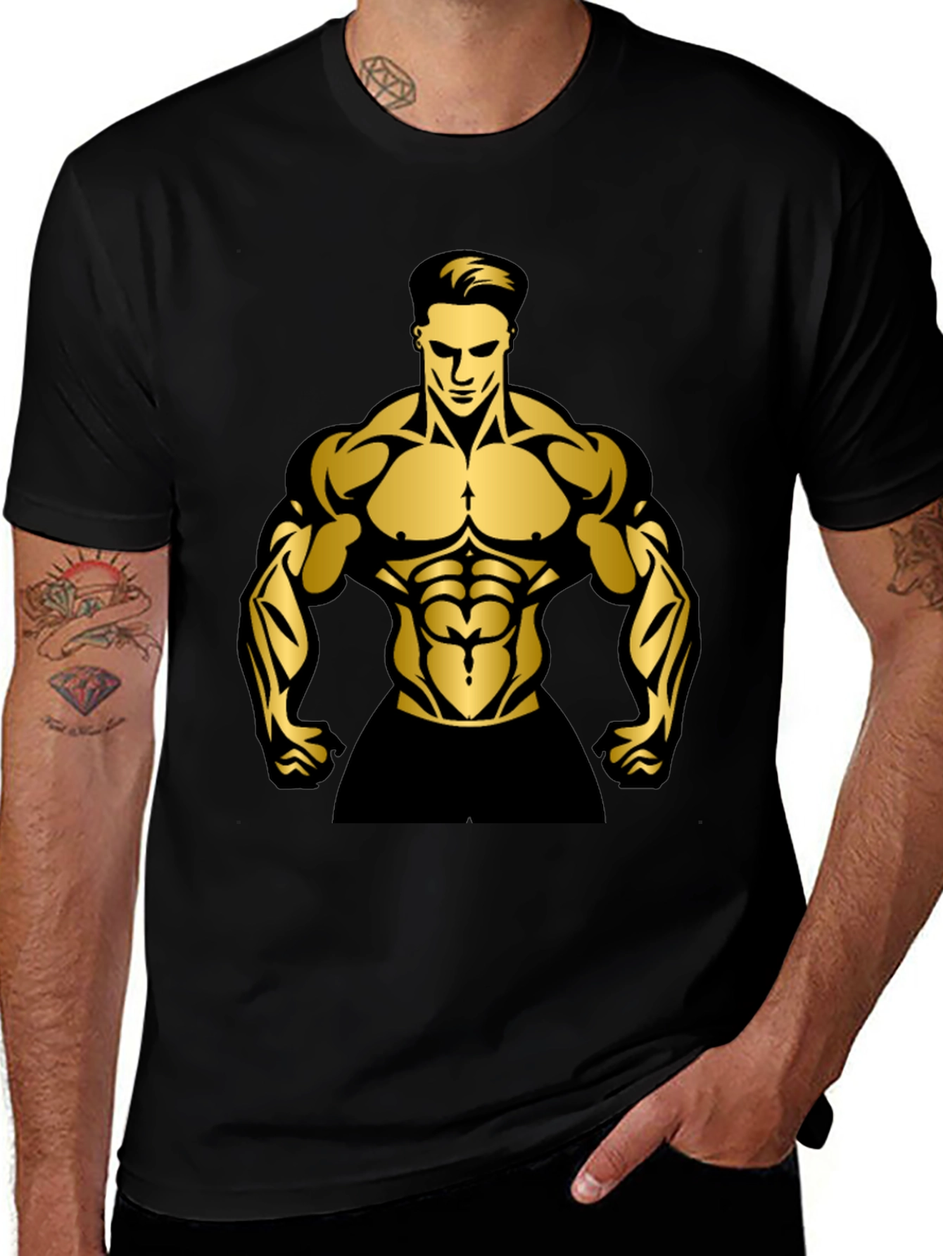 Muscle Man Graphic T-Shirt | Gym Wear
