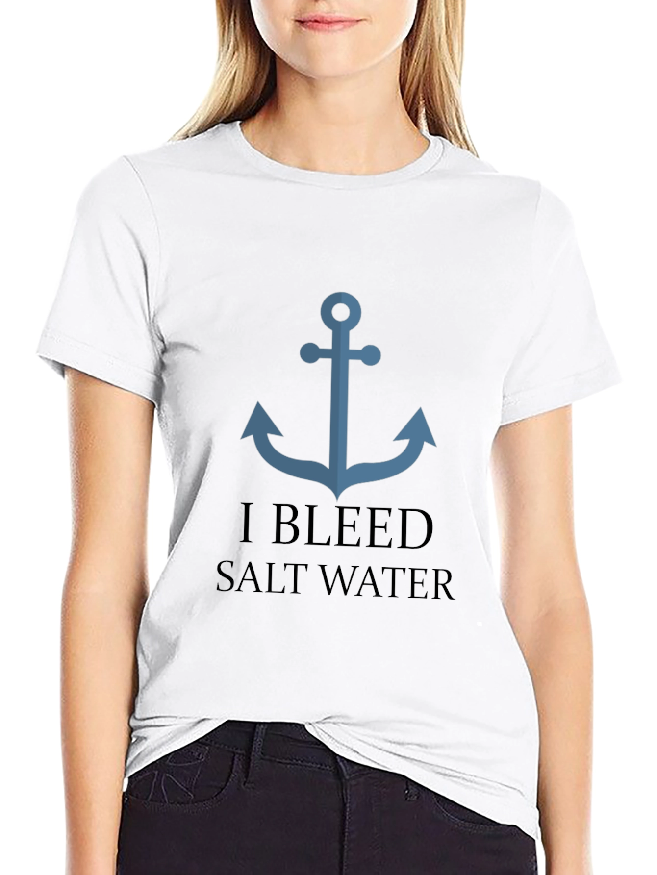 Nautical Anchor T-Shirt - I Bleed Salt Water