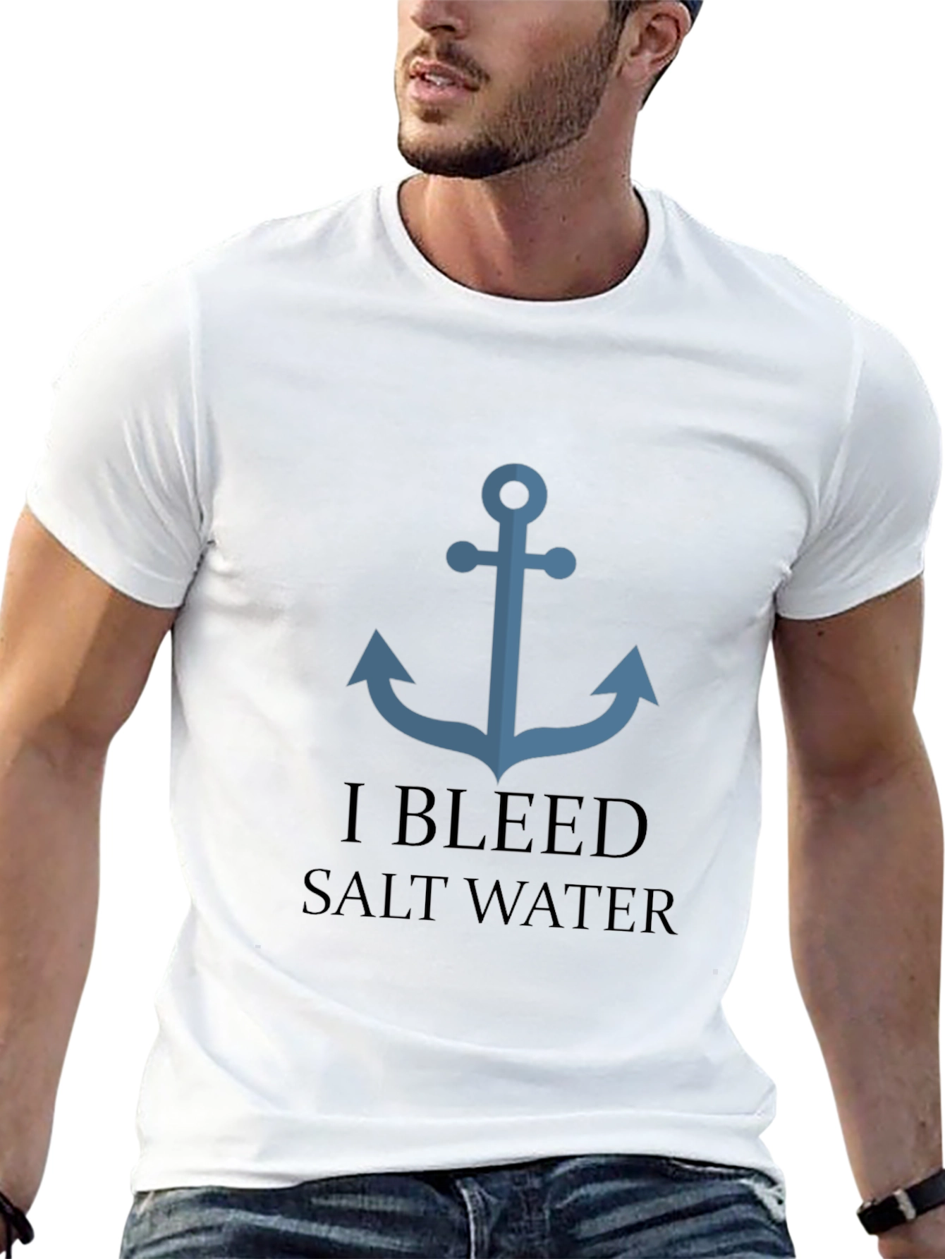 Nautical Anchor T-Shirt - I Bleed Salt Water