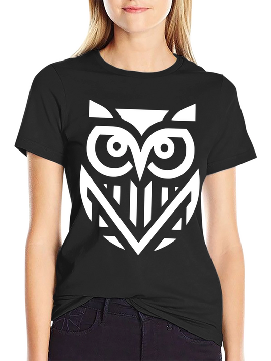 Owl Graphic Black T-Shirt for Men