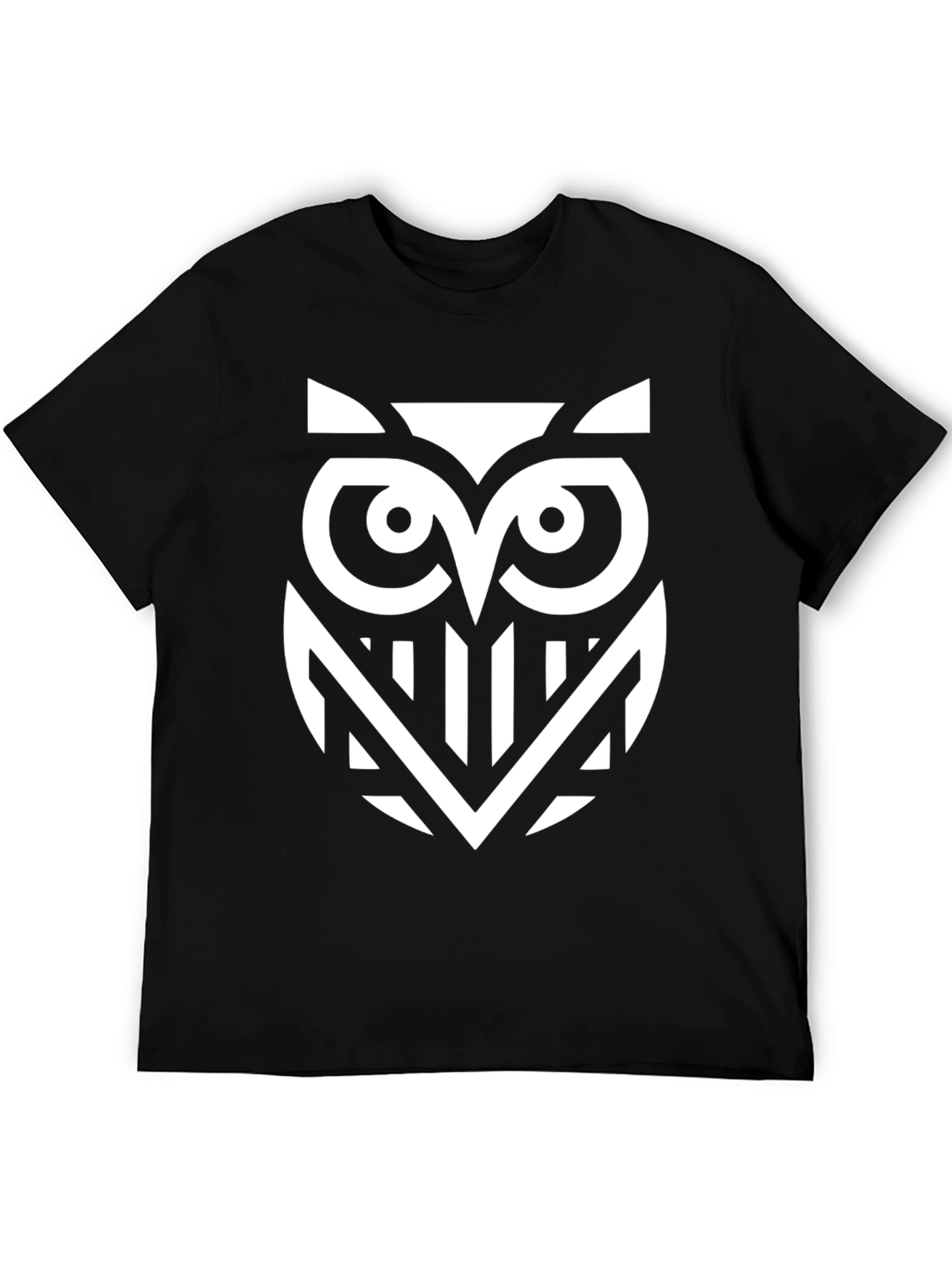 Owl Graphic Black T-Shirt for Men