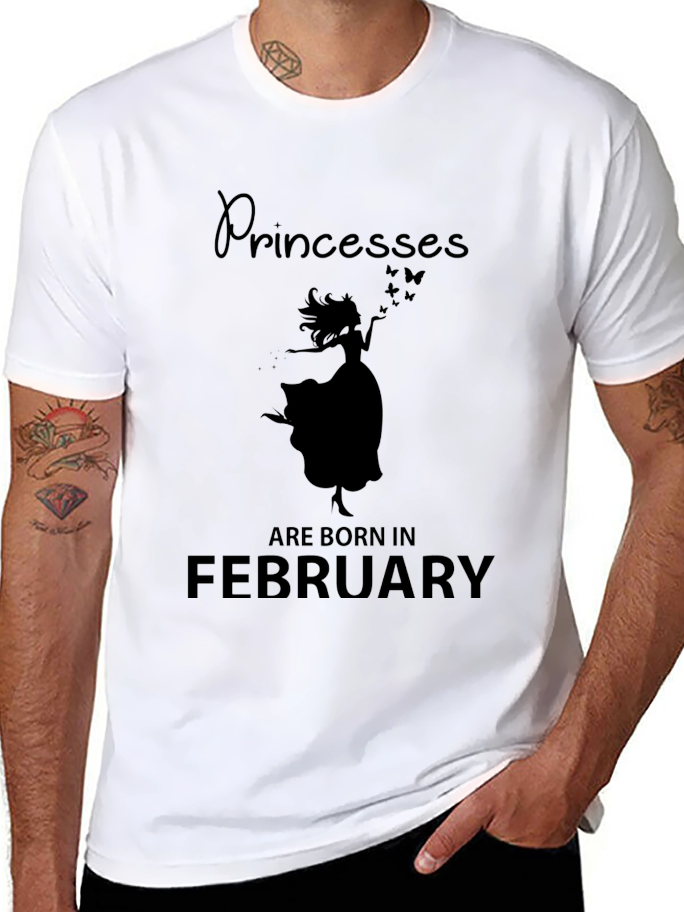 Princesses Are Born In February T-Shirt