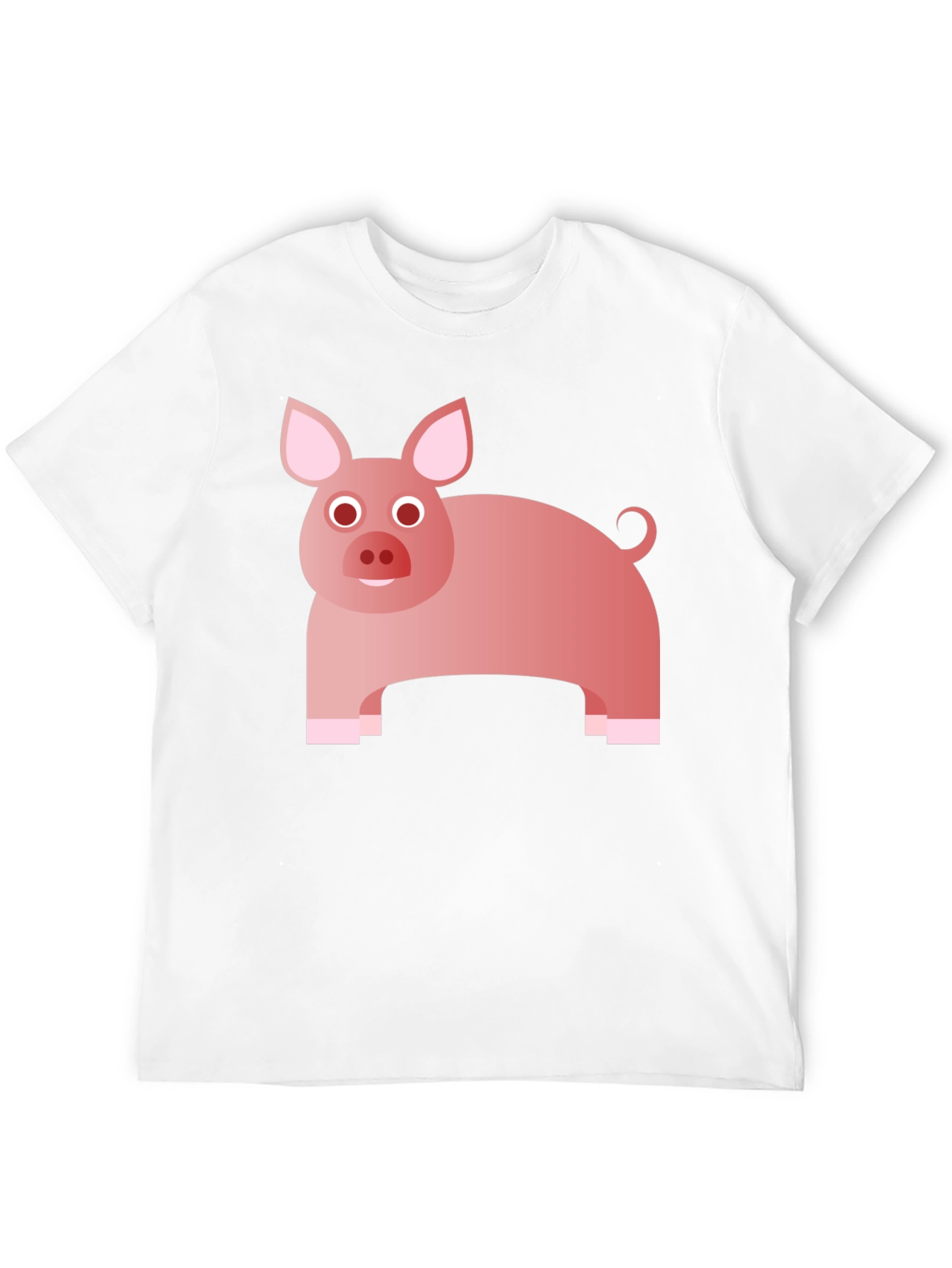 Funny Pig Graphic Tee - Black Cotton T-Shirt