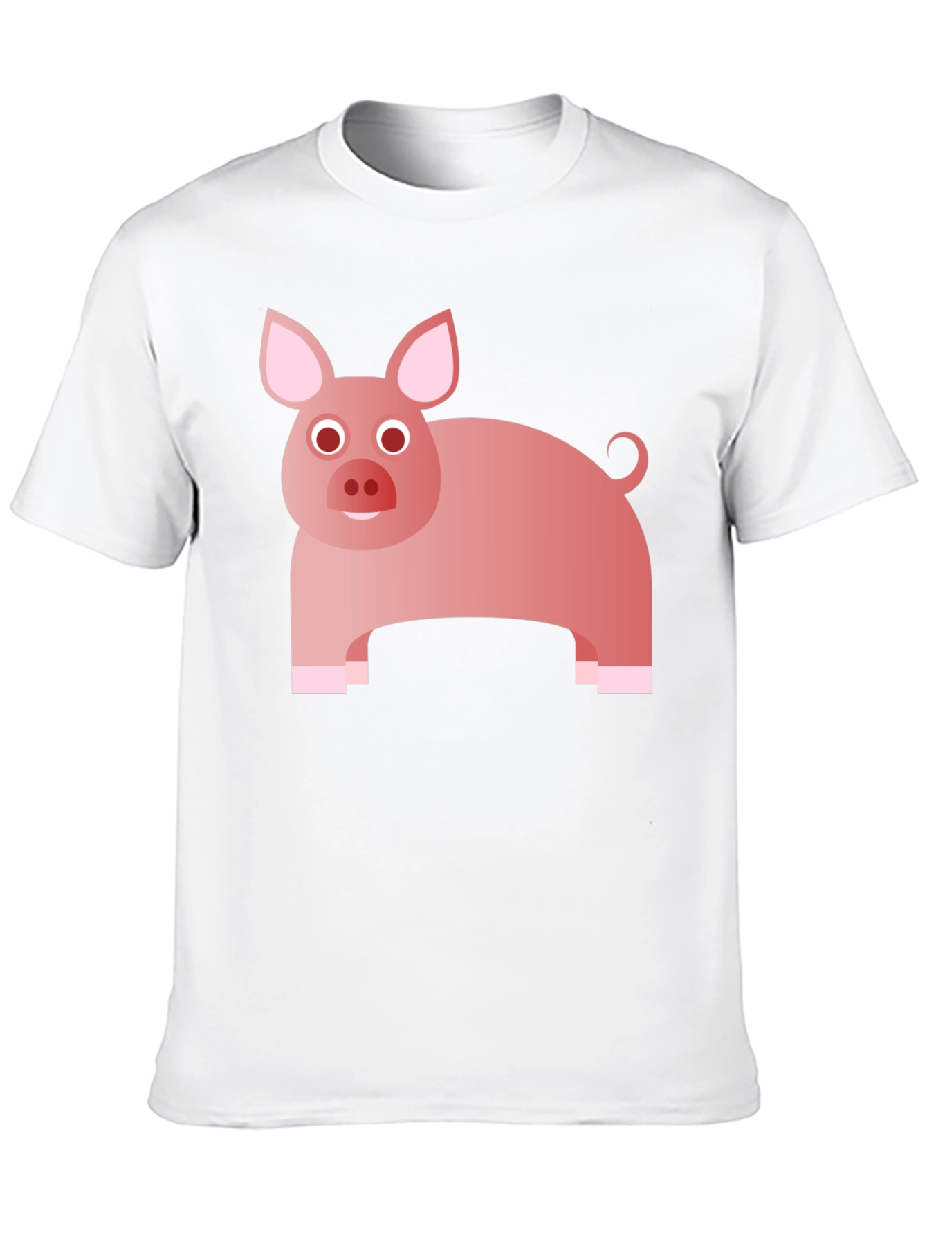 Funny Pig Graphic Tee - Black Cotton T-Shirt