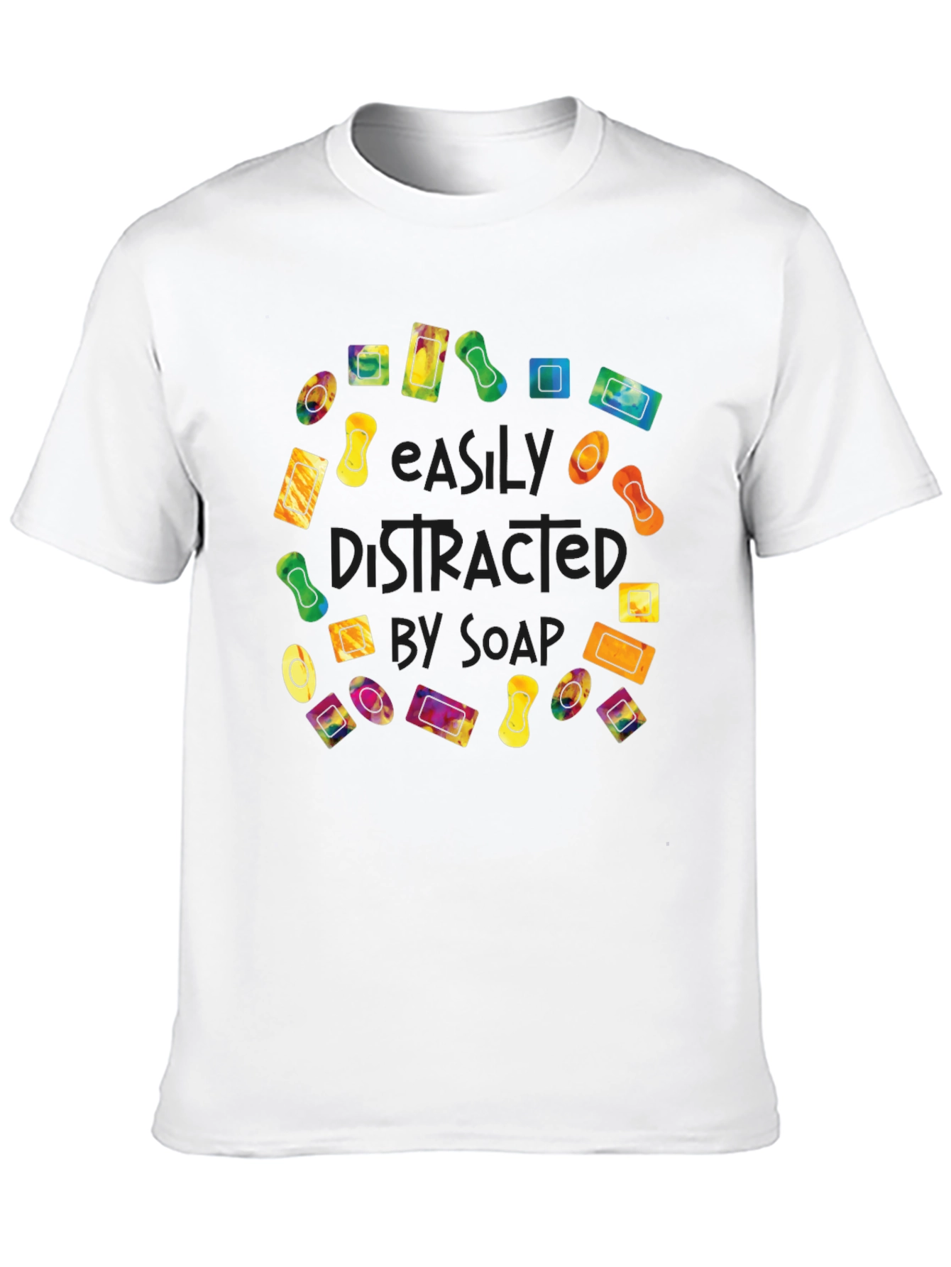 Easily Distracted by Soap Black T-Shirt