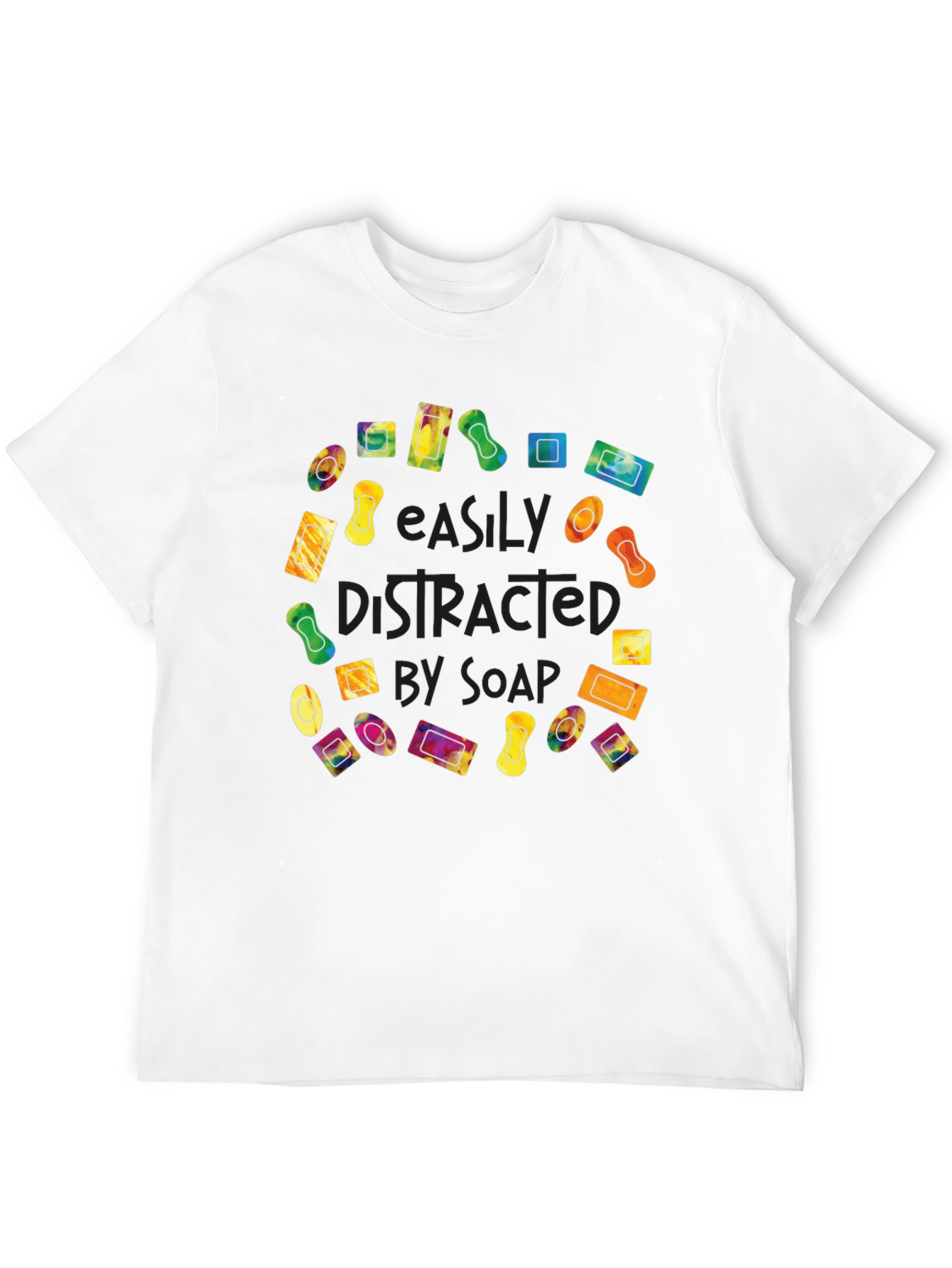 Easily Distracted by Soap Black T-Shirt