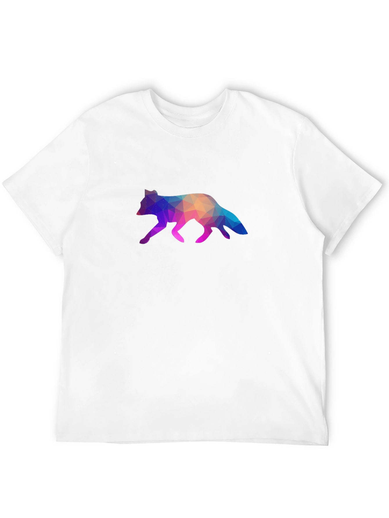 Geometric Fox Graphic Tee - Stylish Black T-Shirt