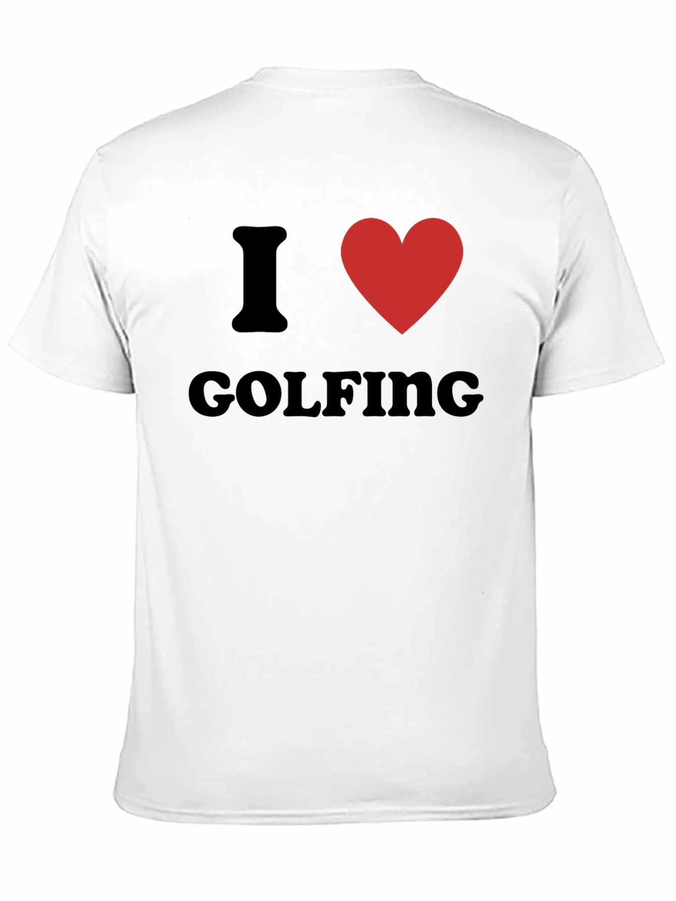 I Heart Golfing T-Shirt - Black Cotton Tee
