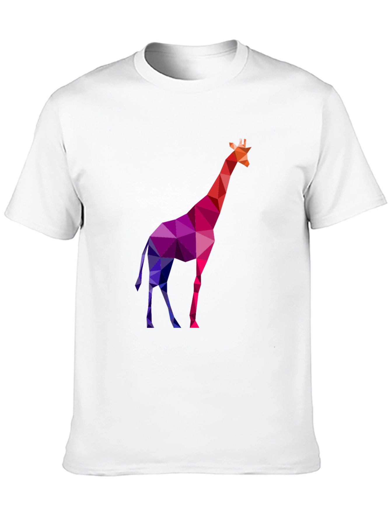 Geometric Giraffe Tee - Modern Mens Black T-Shirt
