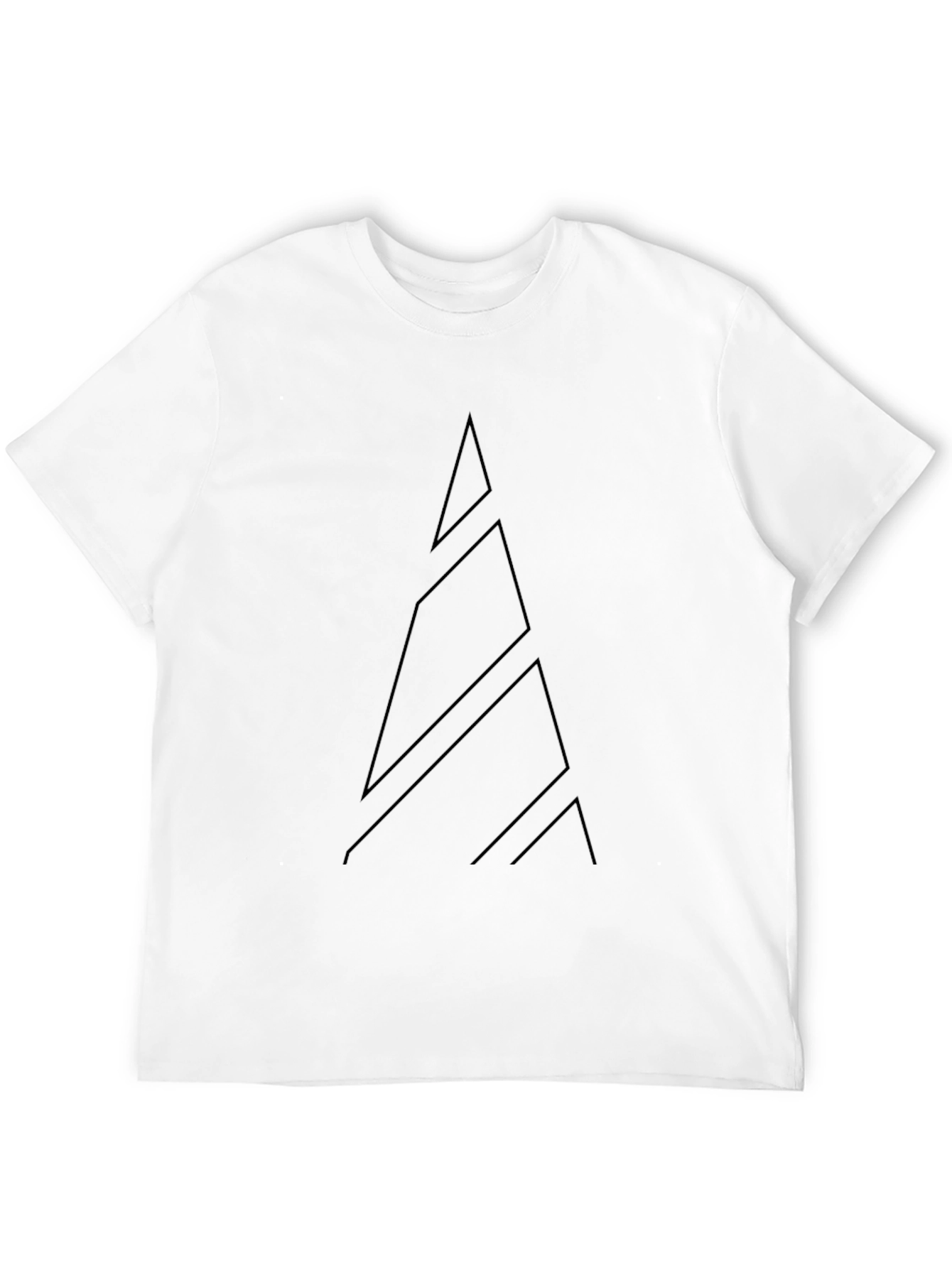 Geometric Mountain Black T-Shirt