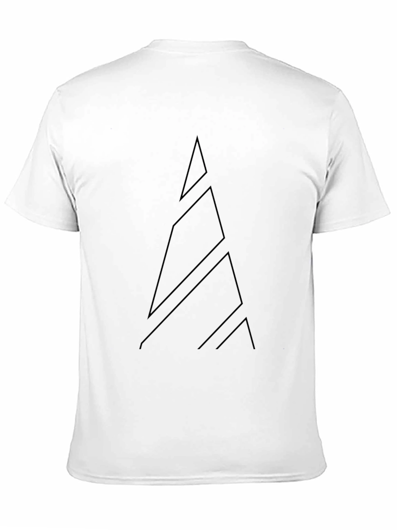 Geometric Mountain Black T-Shirt