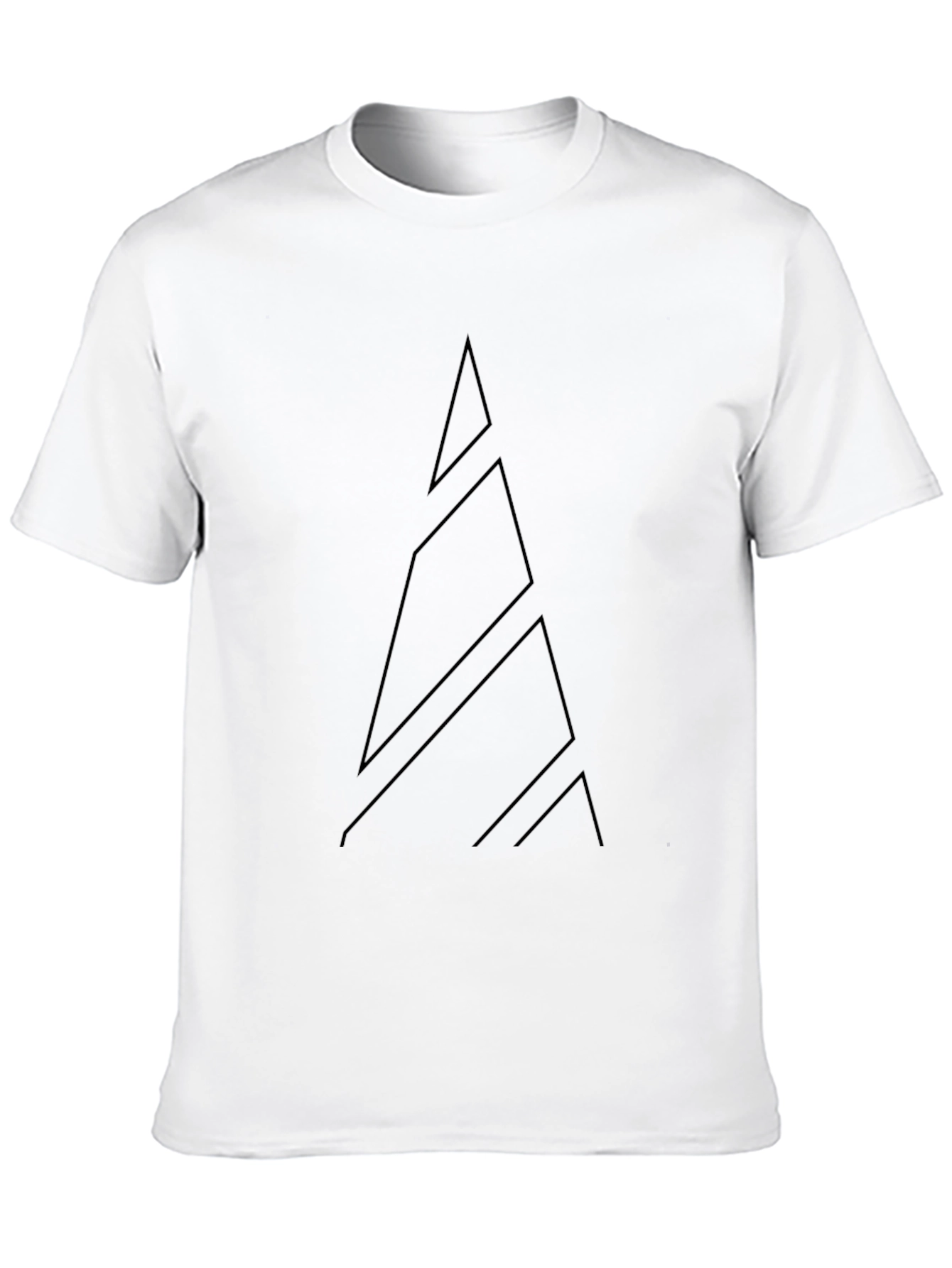 Geometric Mountain Black T-Shirt