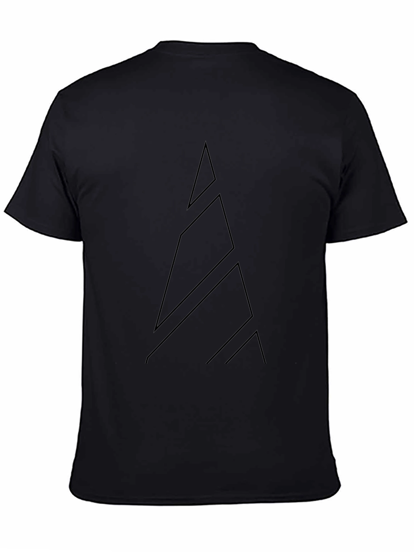 Geometric Mountain Black T-Shirt