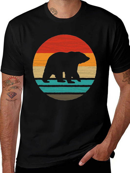 Retro Bear Silhouette Graphic Tee