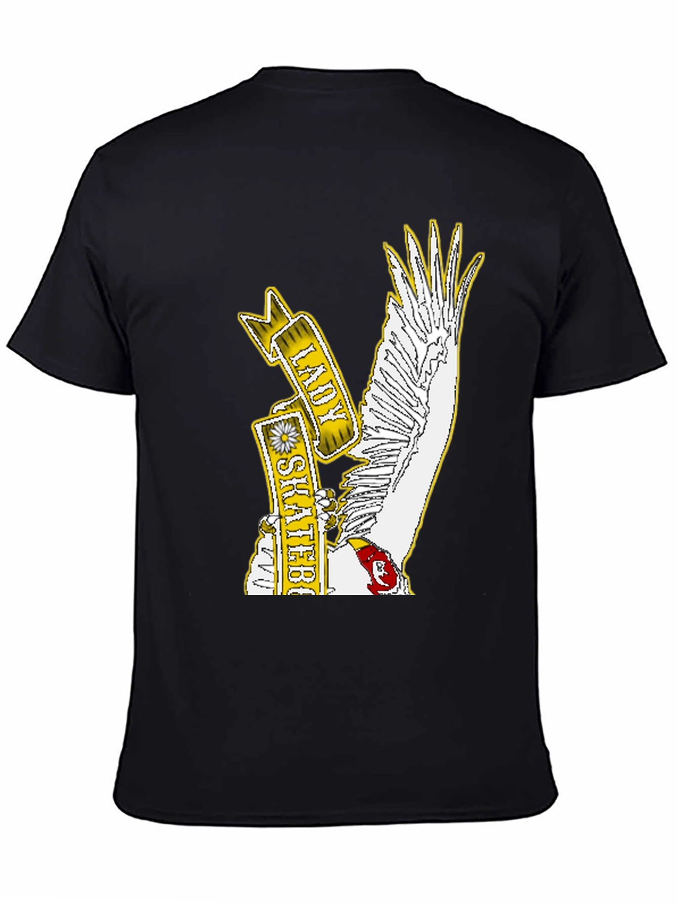 Lady Skateboarder Graphic Tee - Black