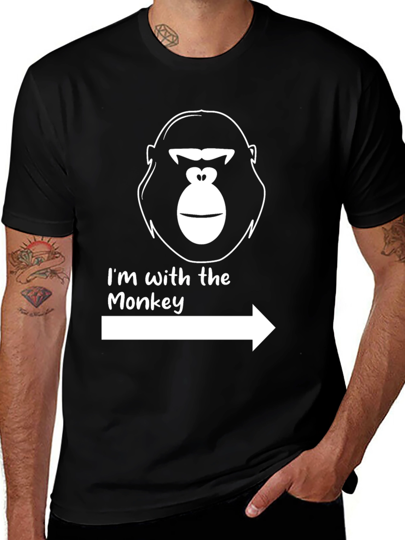 Im With The Monkey Graphic Tee