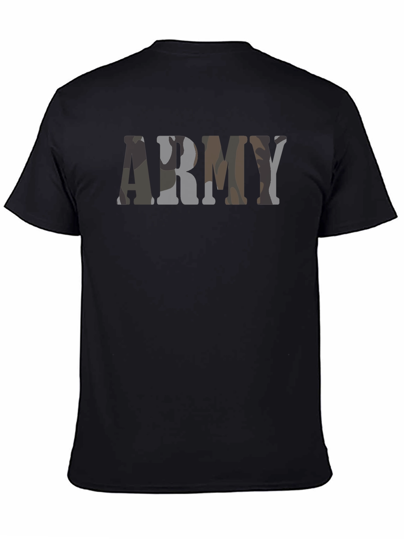 Army Camo Print Graphic Tee - Military Inspired