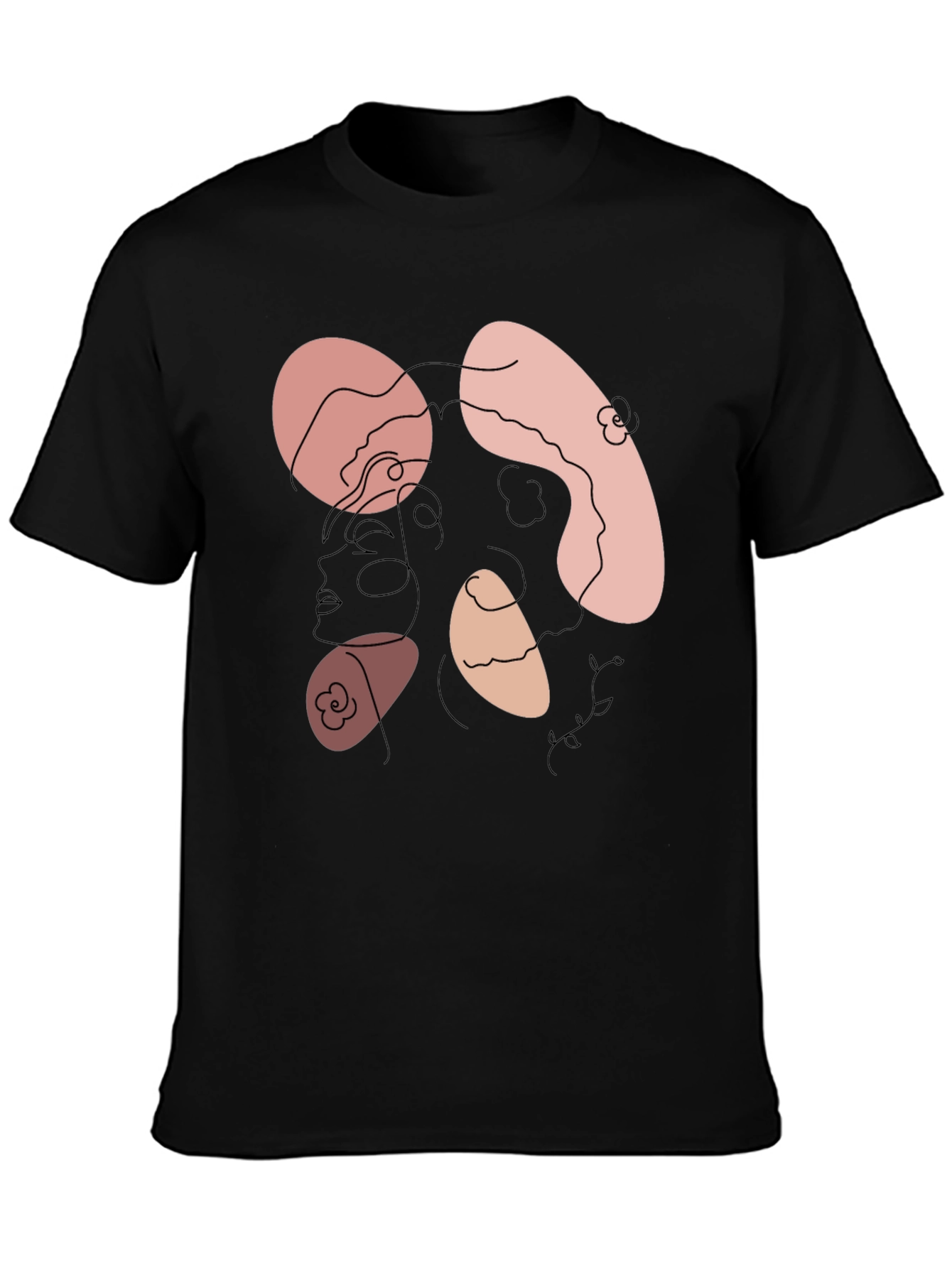 Abstract Face Graphic Tee - Modern Art Shirt
