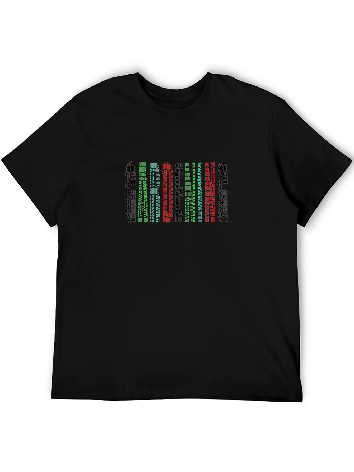 Abstract Cityscape Black T-Shirt