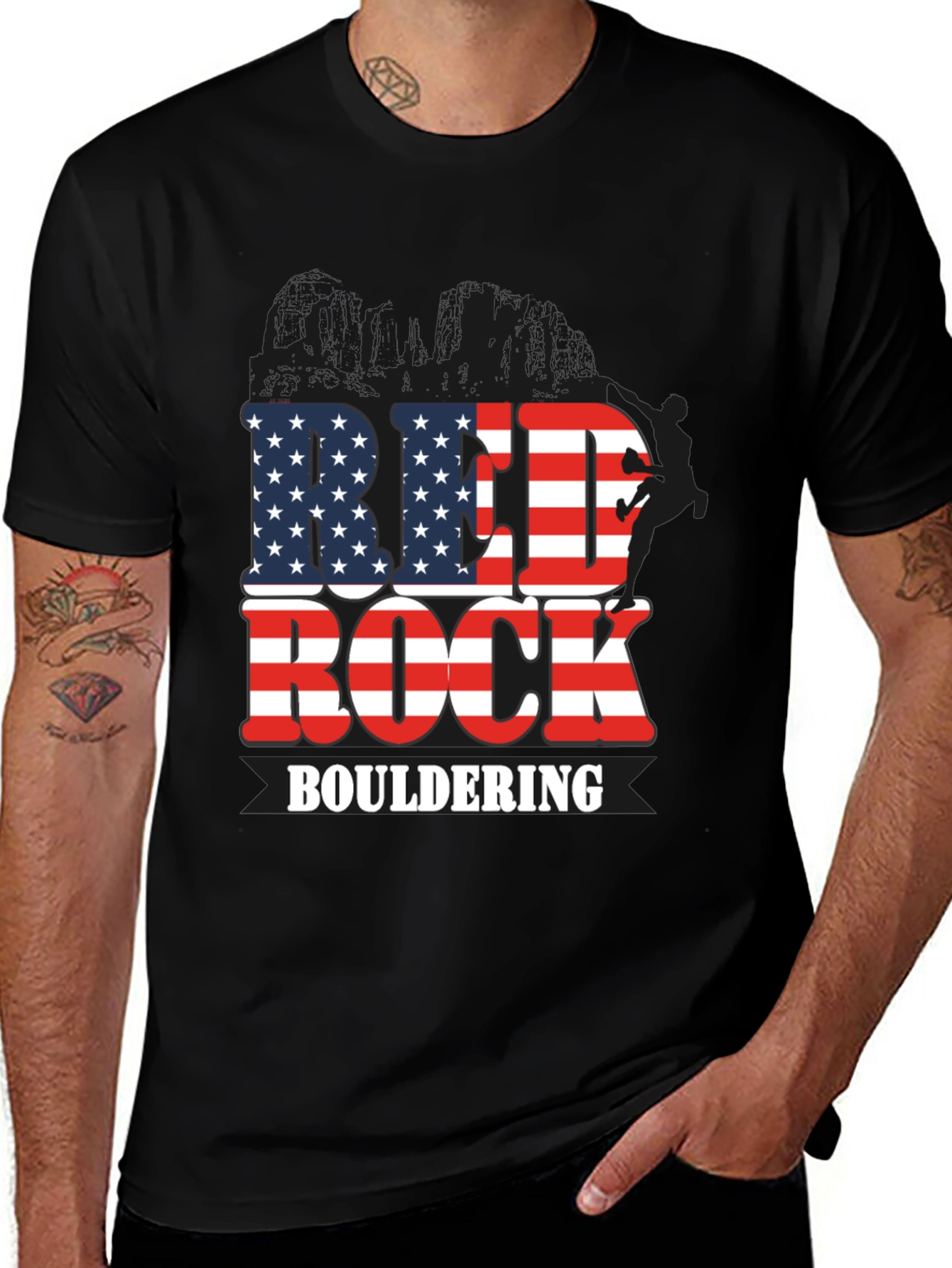 Red Rock Bouldering Patriotic T-Shirt