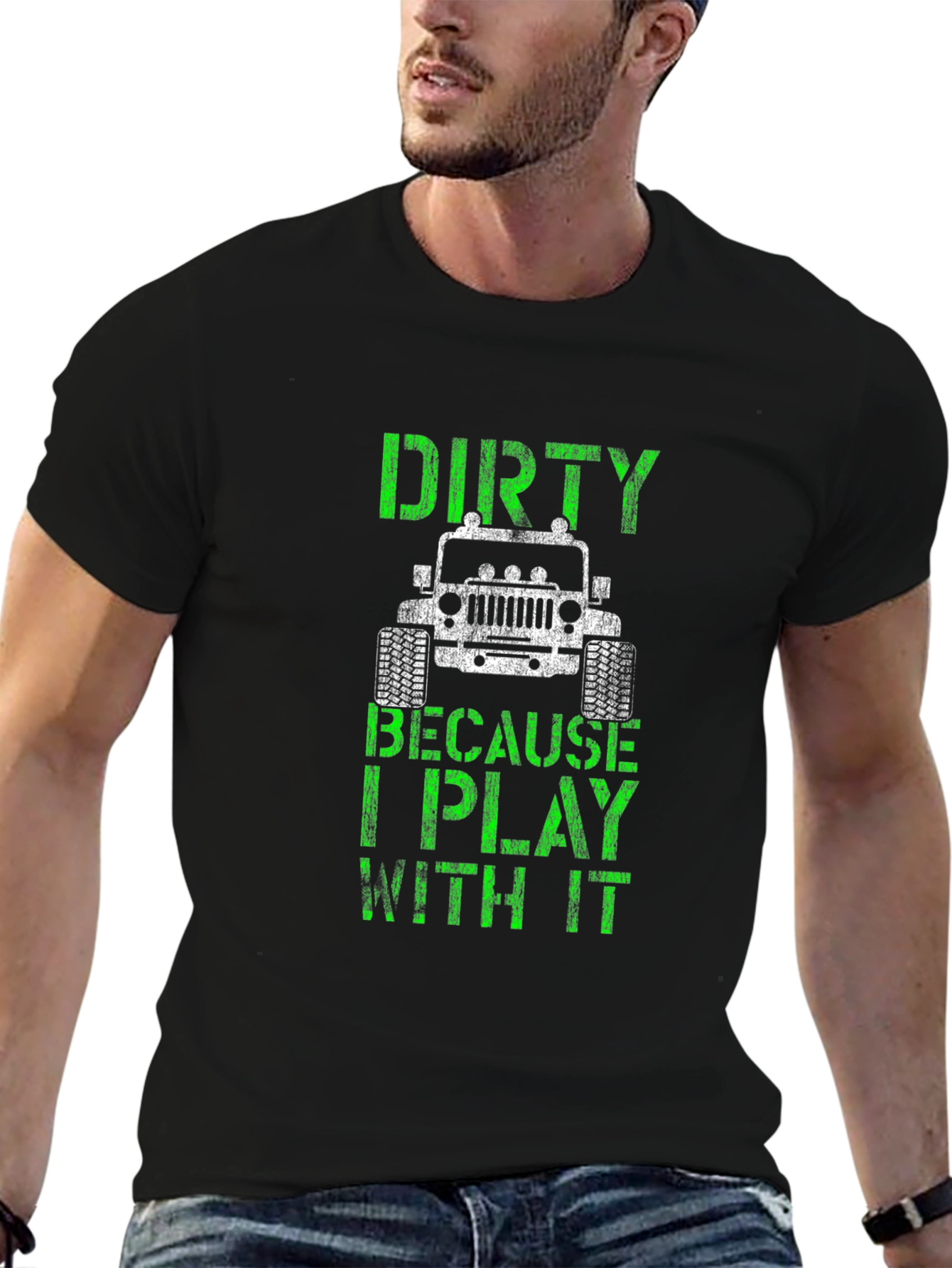 Dirty Jeep Graphic T-Shirt - Off-Roading Fun!