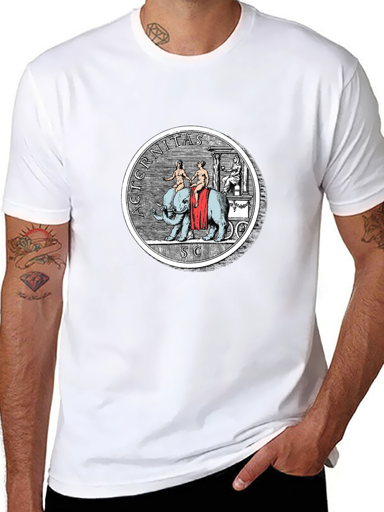 AETERNITAS SC Elephant Tee - Black Graphic T-Shirt
