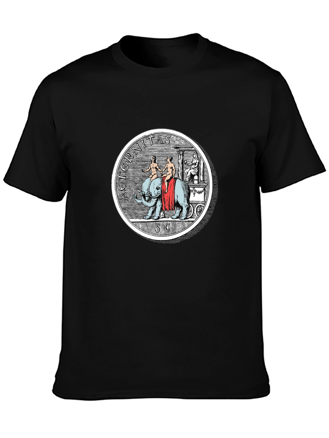 AETERNITAS SC Elephant Tee - Black Graphic T-Shirt