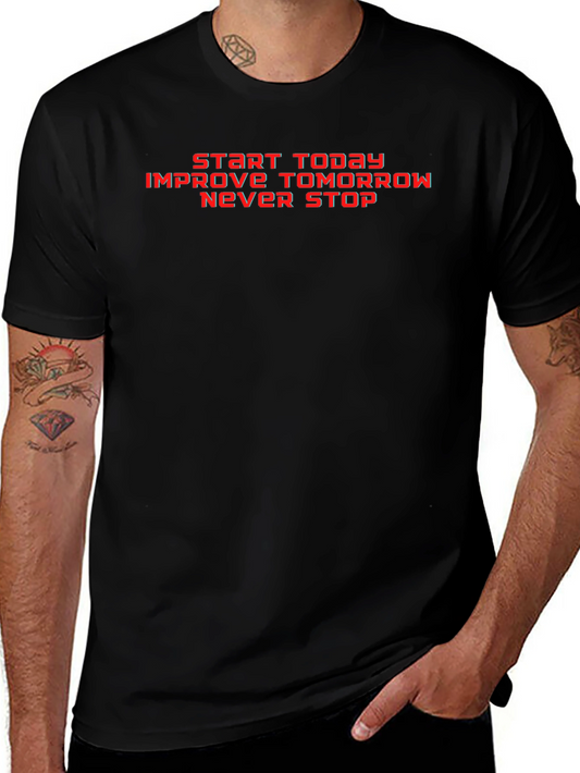 Motivational Black T-Shirt - Start Today