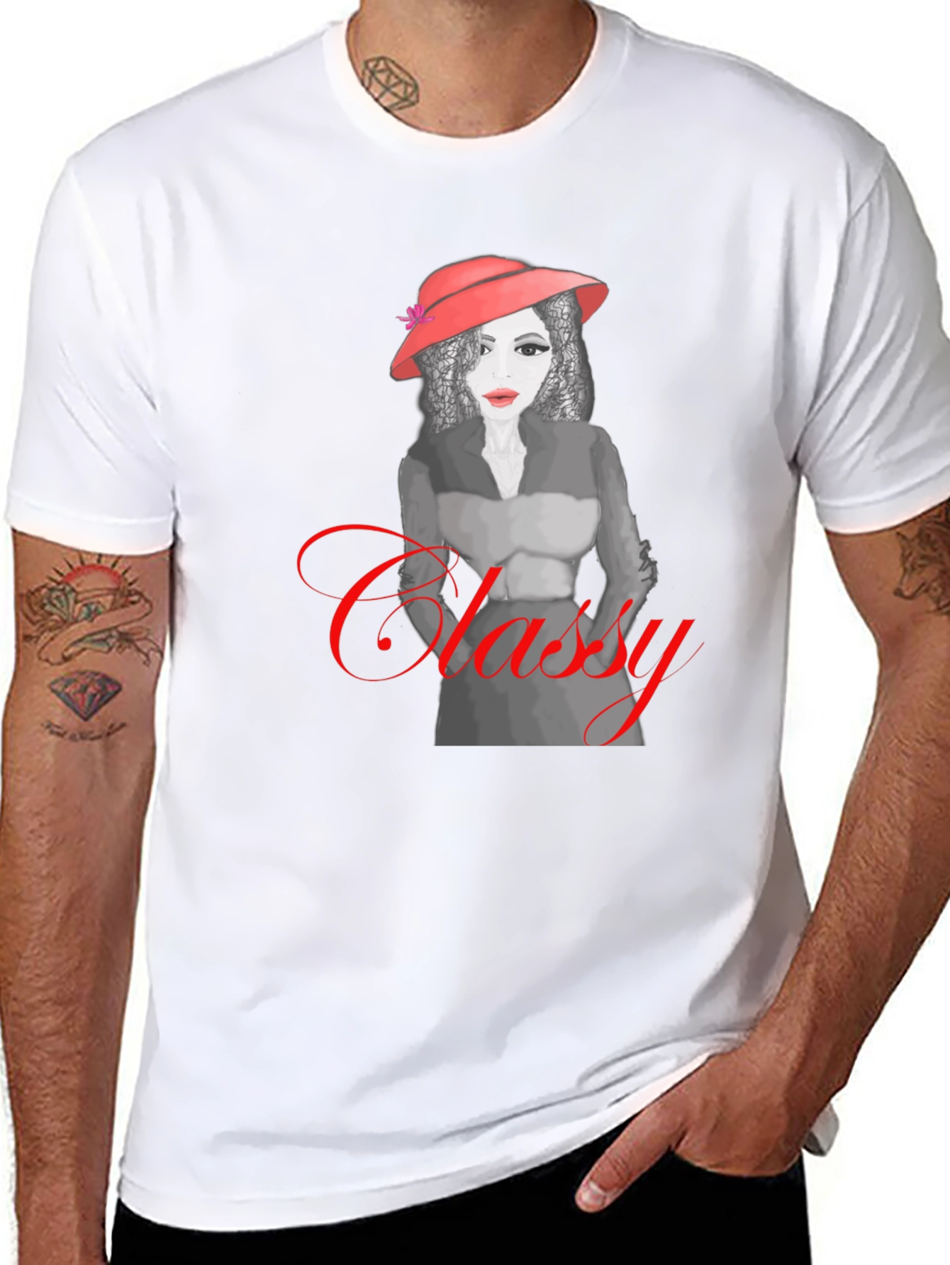 Classy Woman Graphic T-Shirt - Modern Style