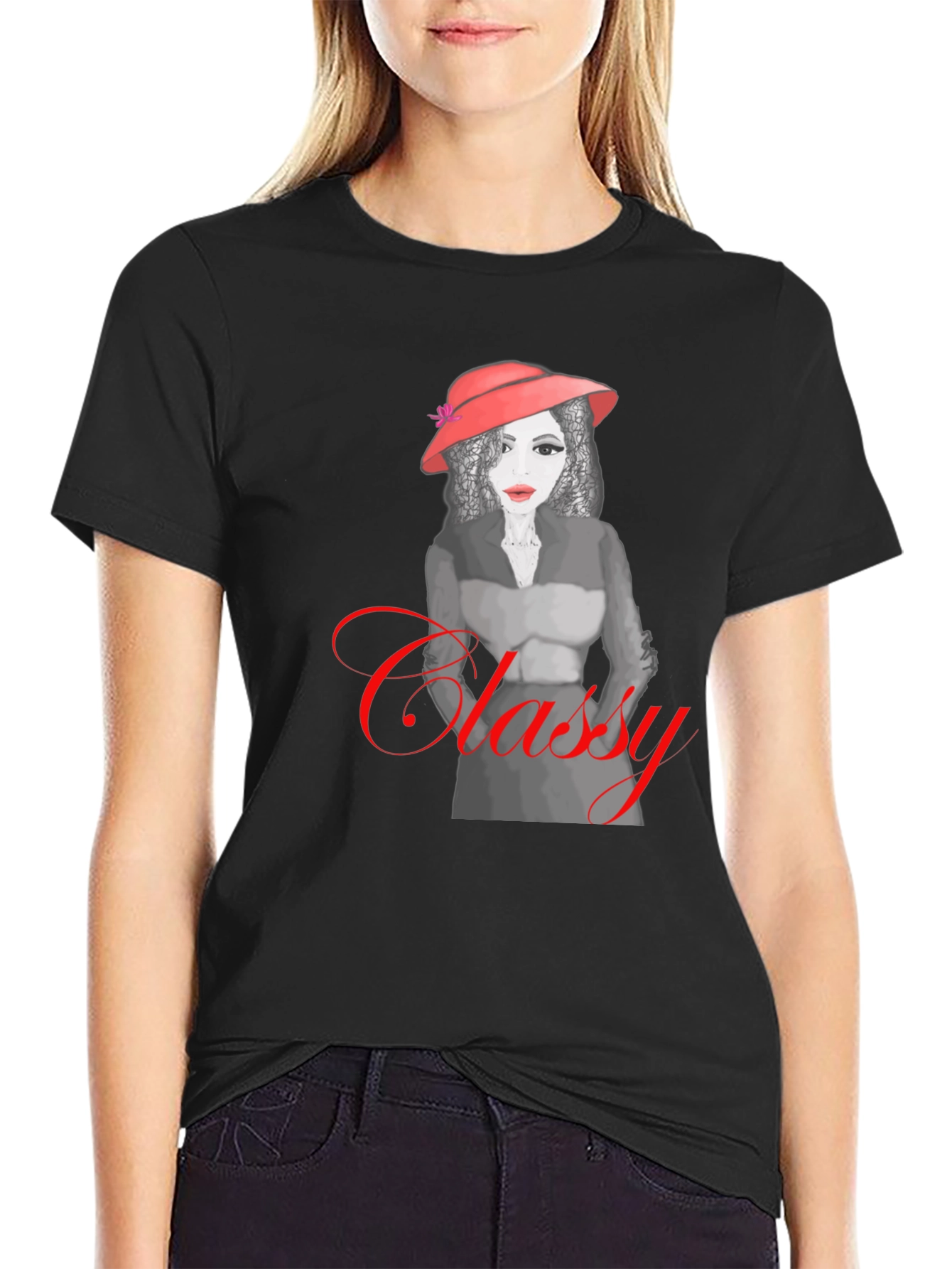 Classy Woman Graphic T-Shirt - Modern Style