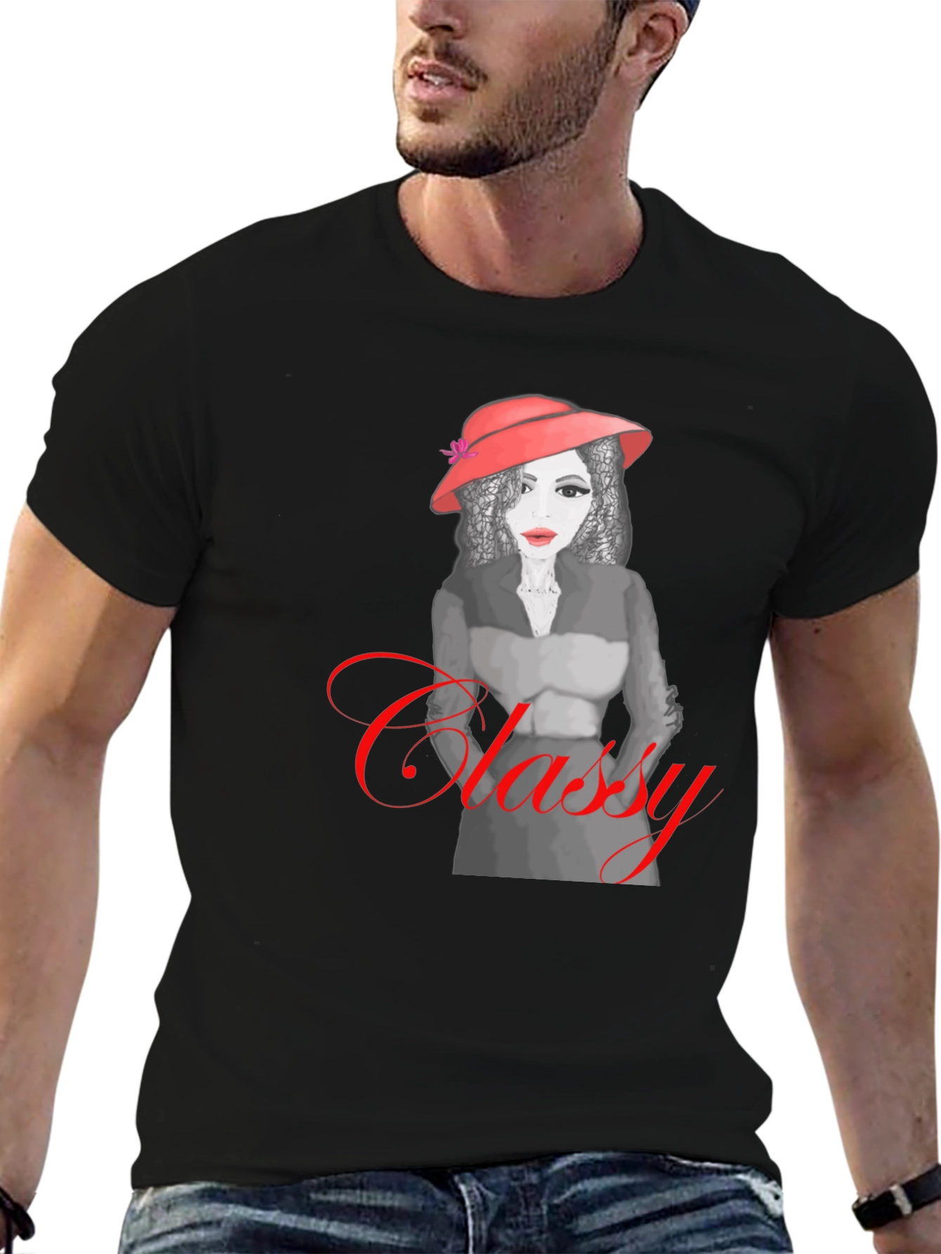 Classy Woman Graphic T-Shirt - Modern Style