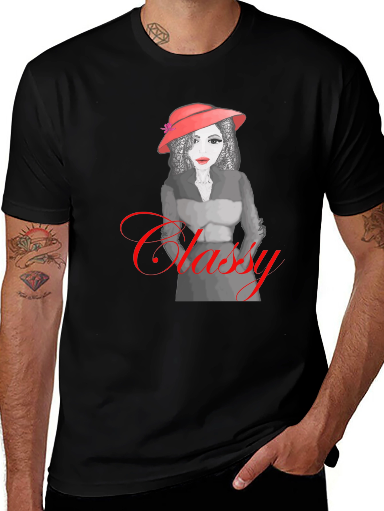 Classy Woman Graphic T-Shirt - Modern Style