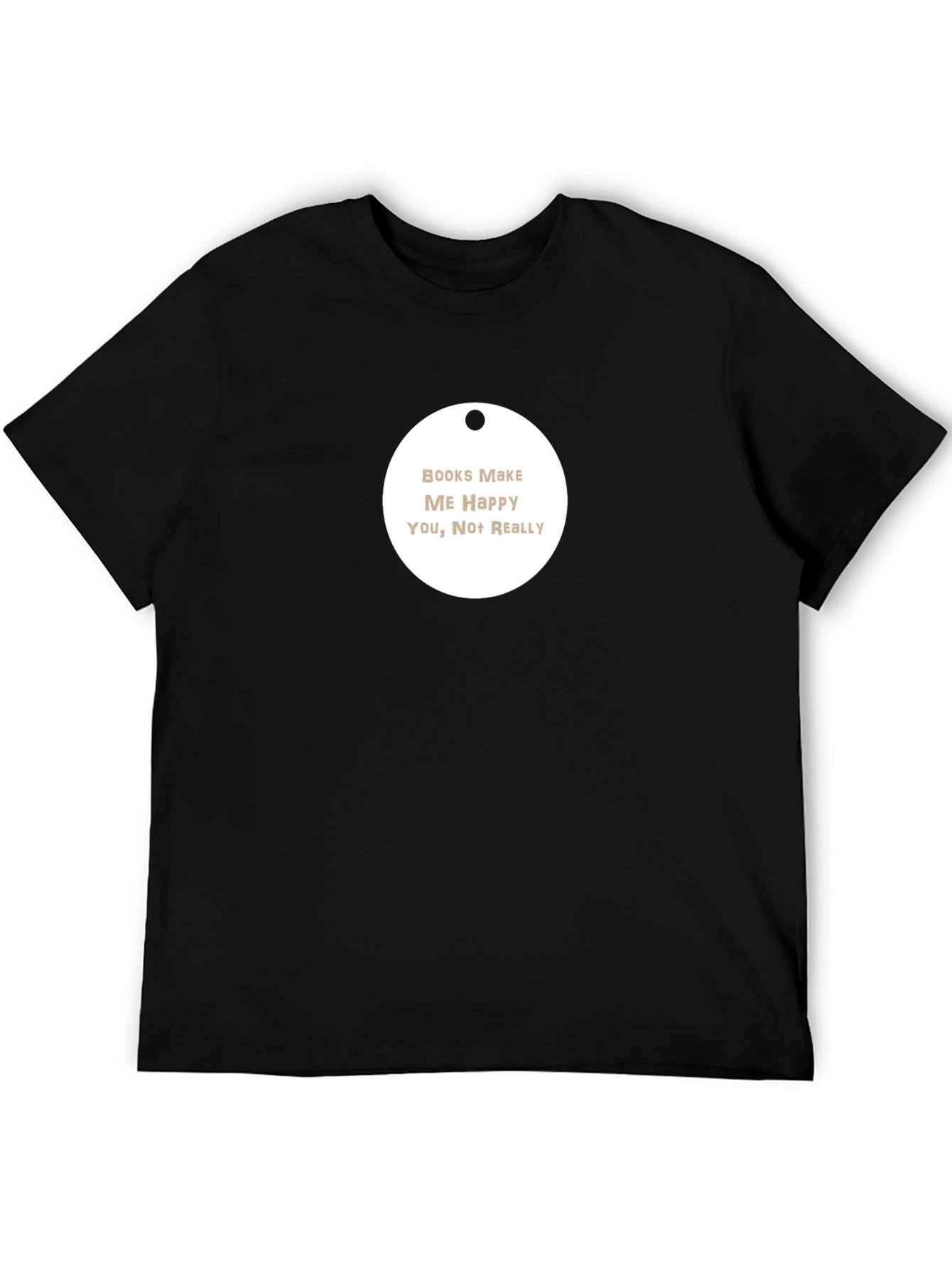 Books Make Me Happy Black T-Shirt
