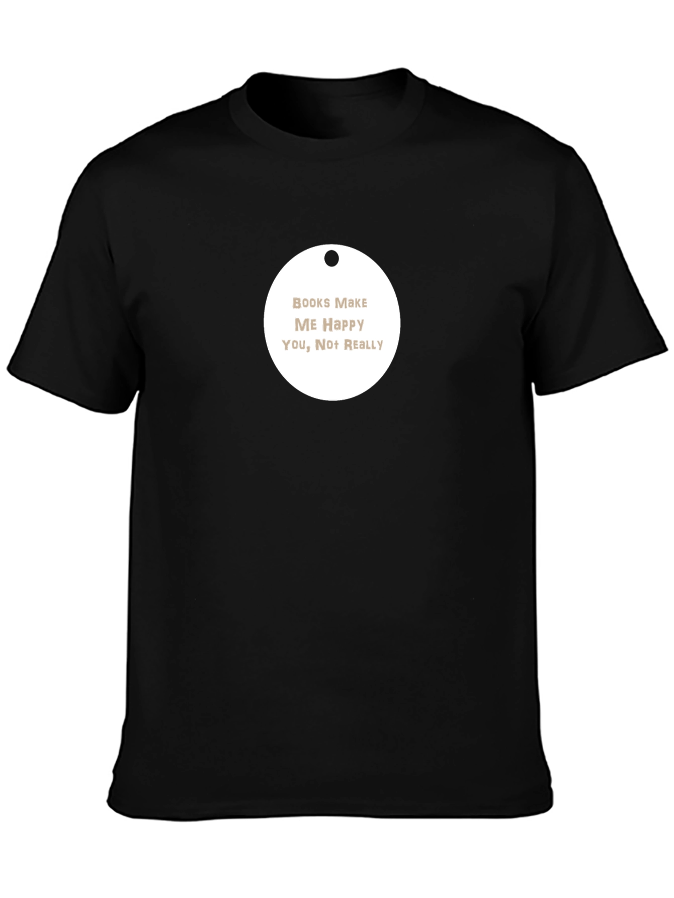 Books Make Me Happy Black T-Shirt