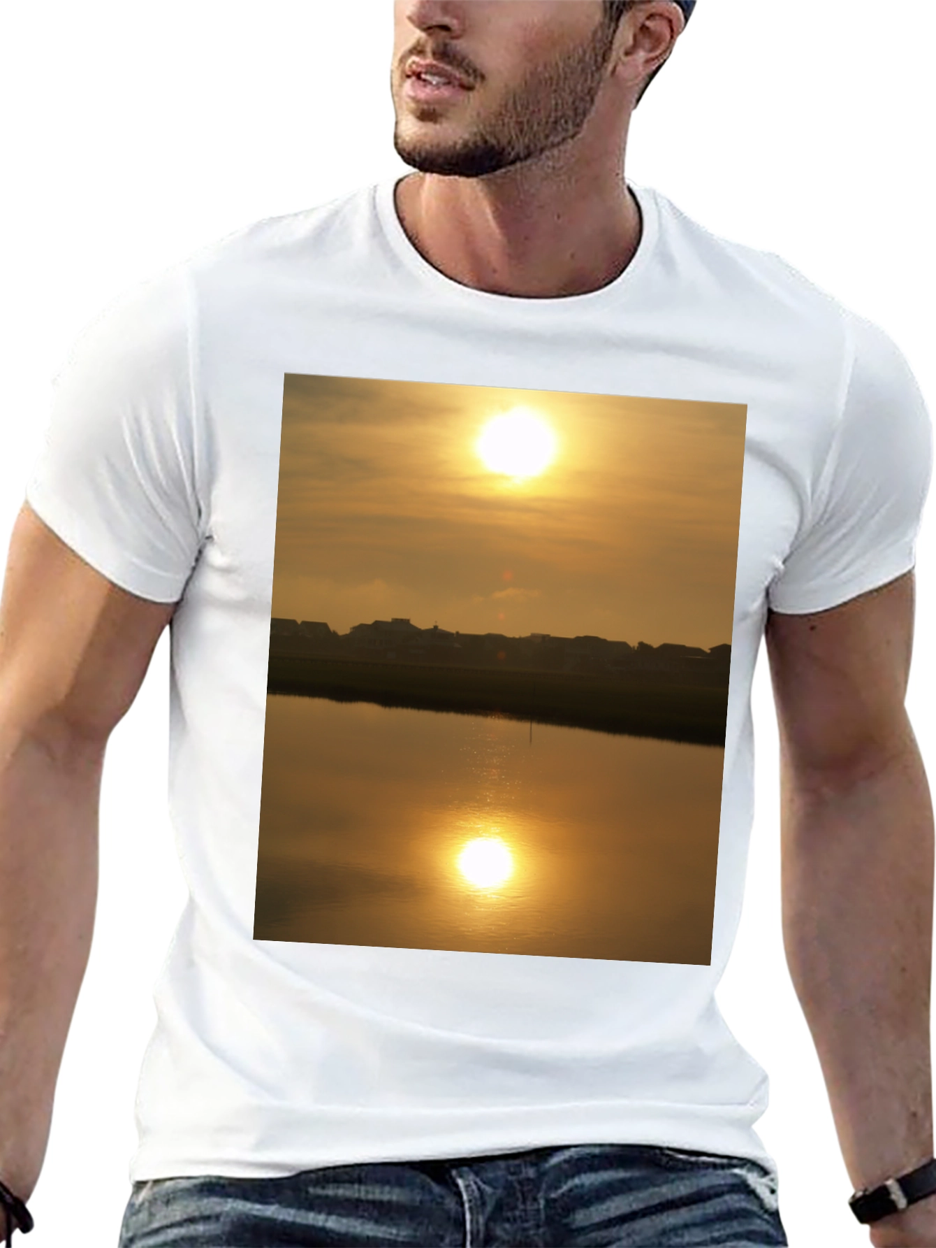Sunset Lake Reflection Graphic Tee