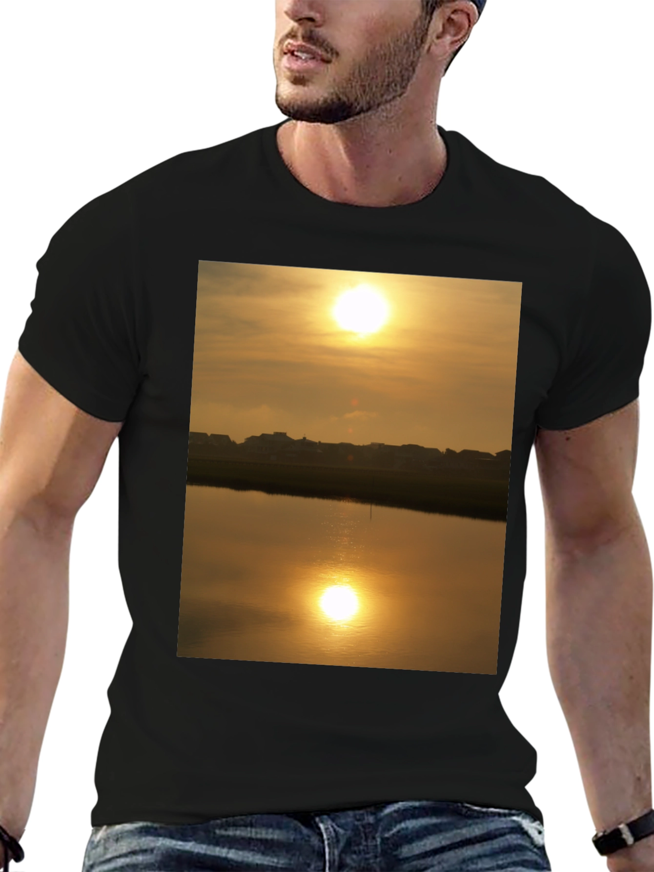 Sunset Lake Reflection Graphic Tee