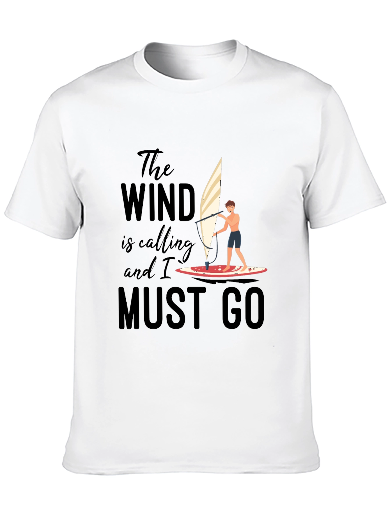 Wind Calling T-Shirt: Surfing Adventure Tee