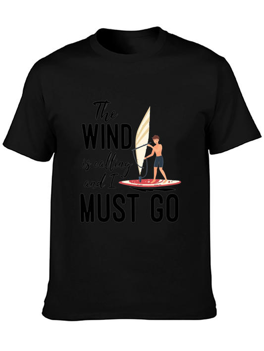 Wind Calling T-Shirt: Surfing Adventure Tee