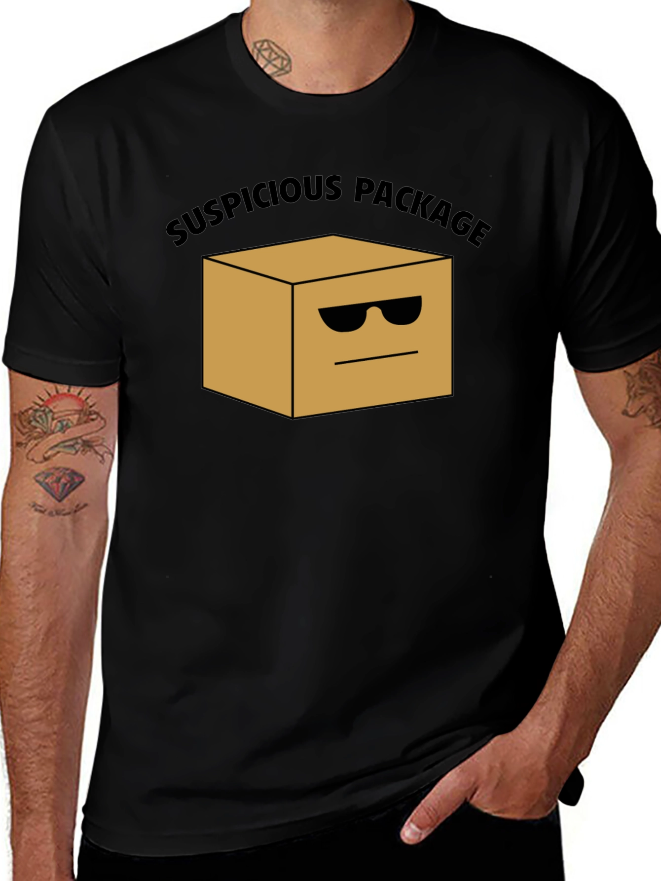Suspicious Package T-Shirt - Funny Cool Box Tee