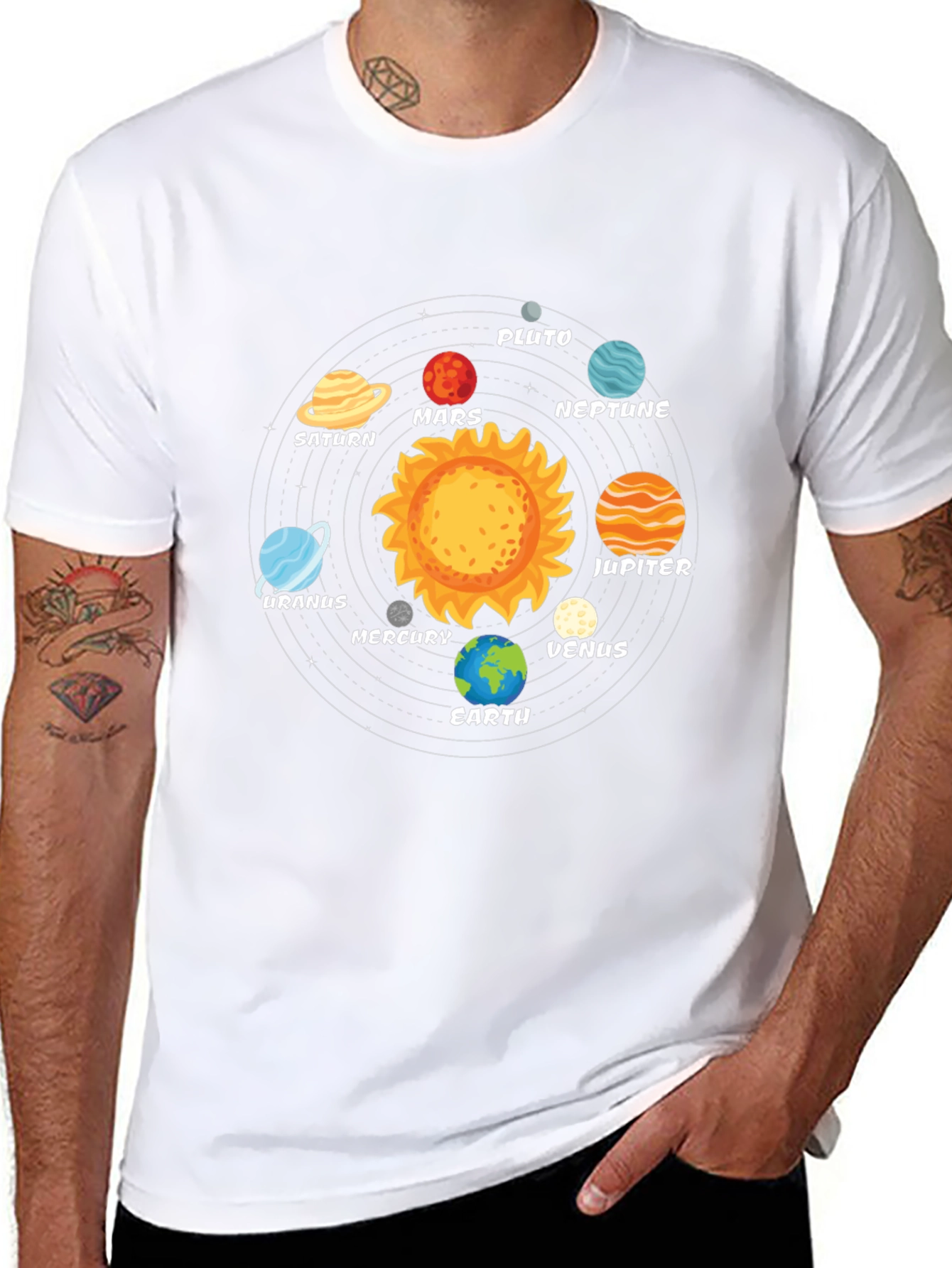 Planets Solar System T-Shirt - Outer Space Galaxy Tee