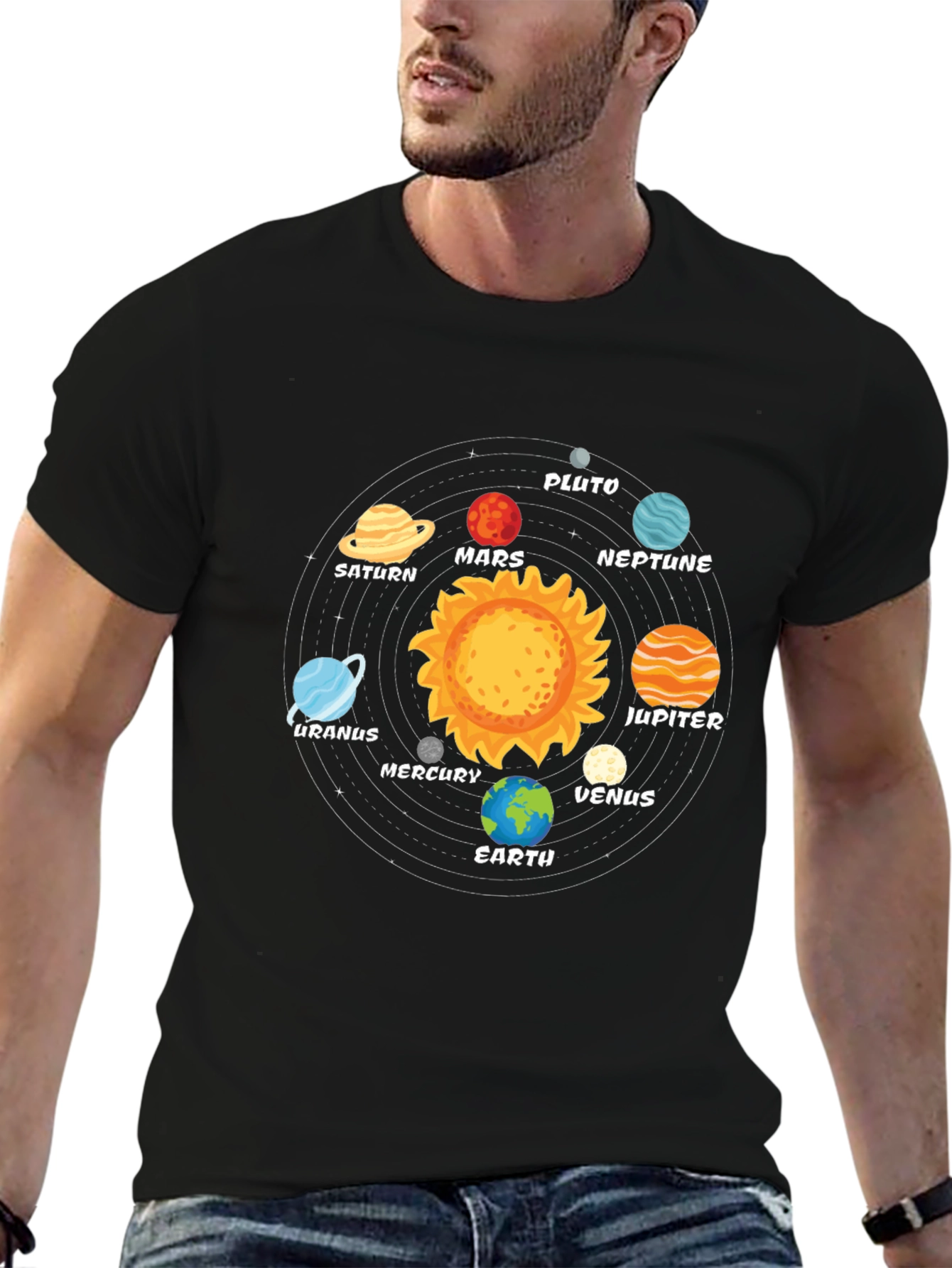 Planets Solar System T-Shirt - Outer Space Galaxy Tee