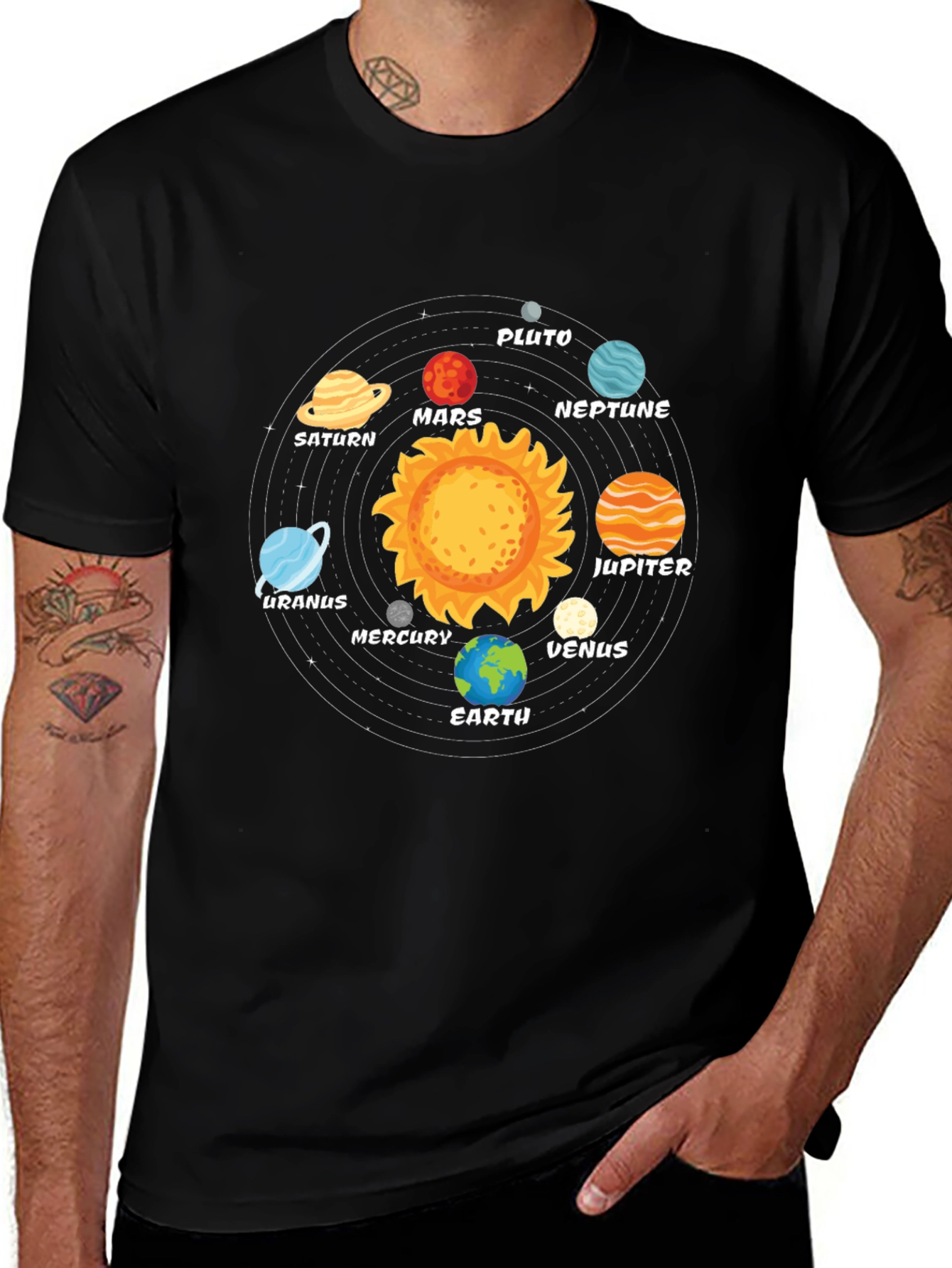 Planets Solar System T-Shirt - Outer Space Galaxy Tee
