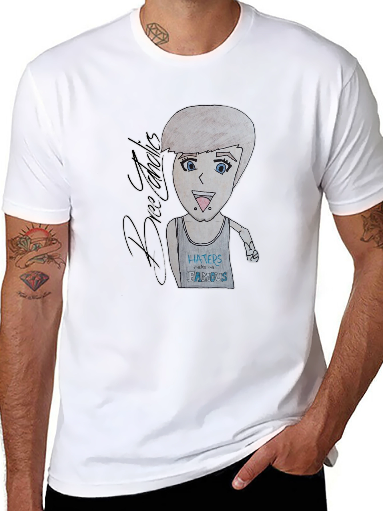 Cartoon Character Graphic Print Black T-Shirt