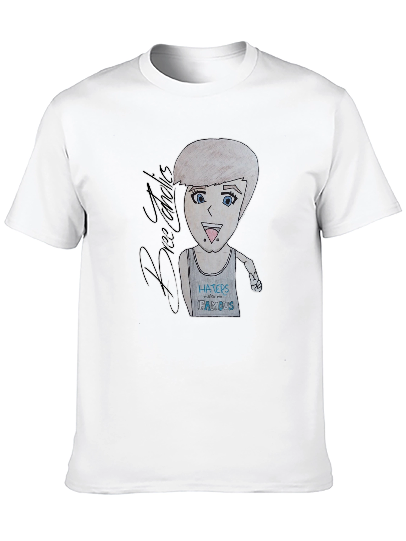 Cartoon Character Graphic Print Black T-Shirt